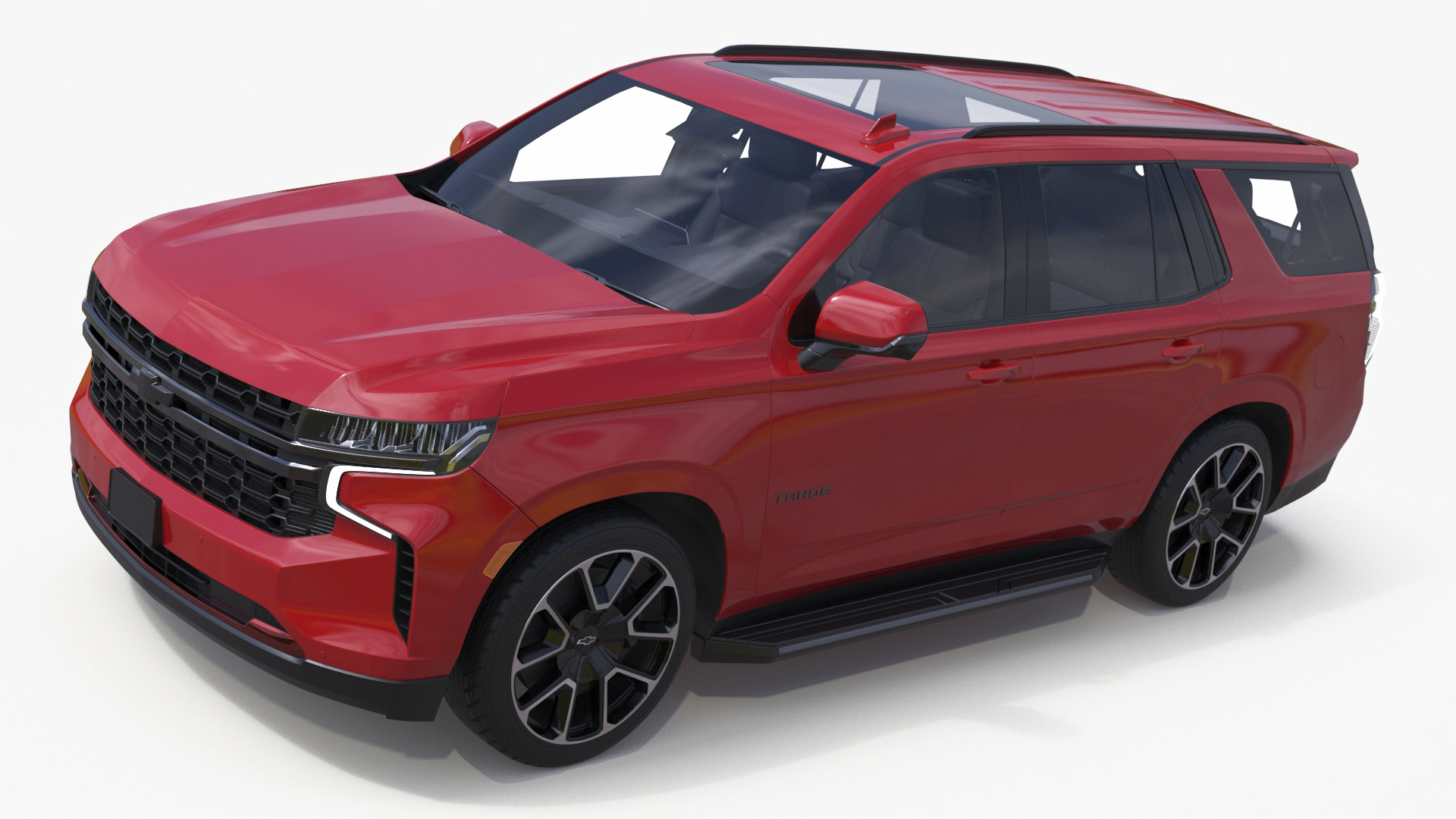 3D Red SUV Chevrolet Tahoe 2024 model