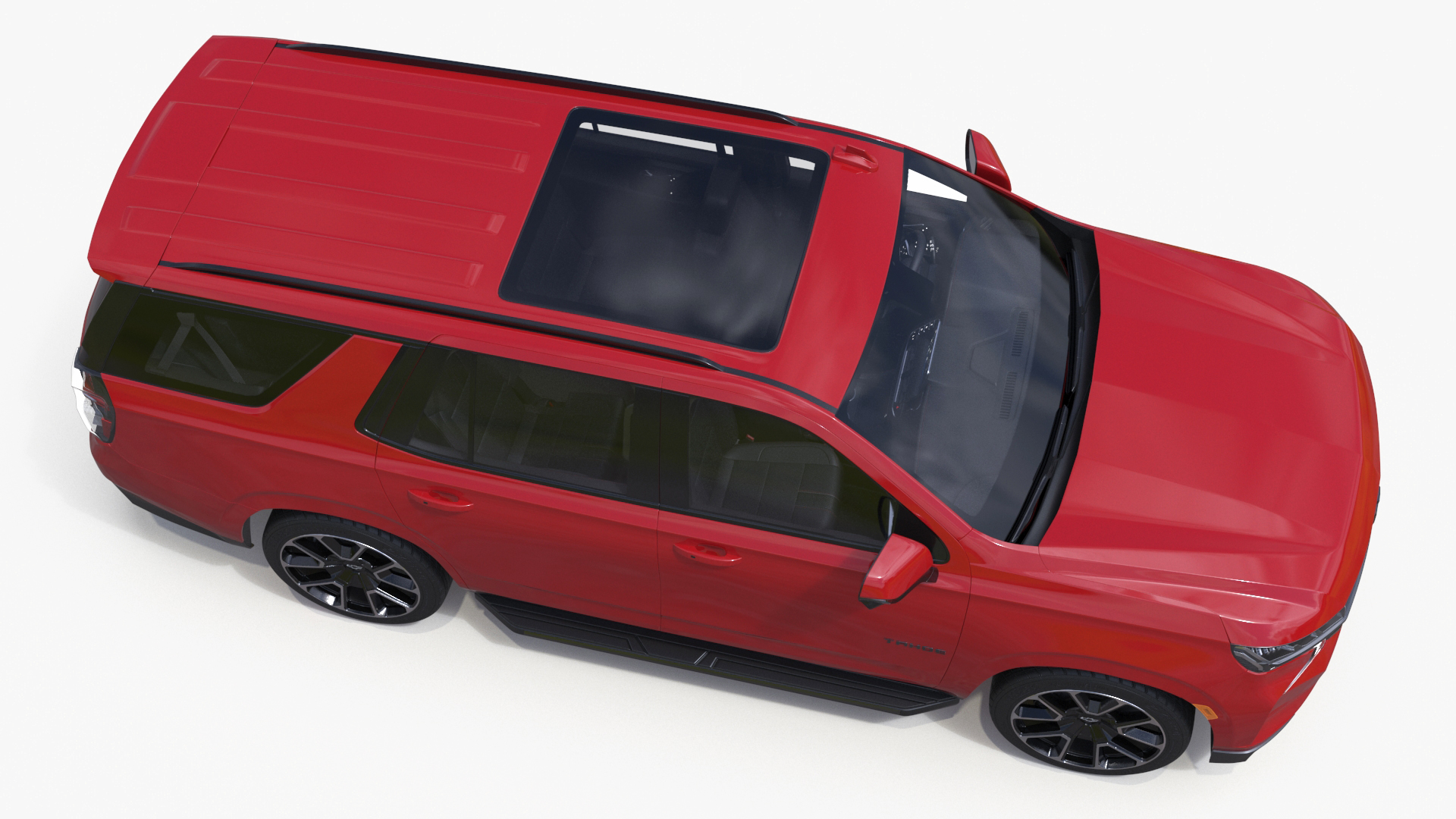 3D Red SUV Chevrolet Tahoe 2024 model