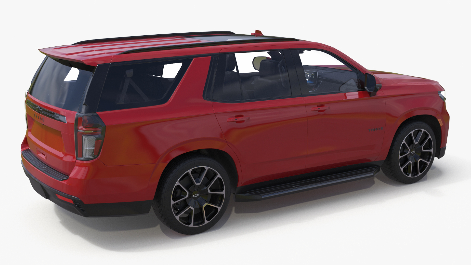 3D Red SUV Chevrolet Tahoe 2024 model