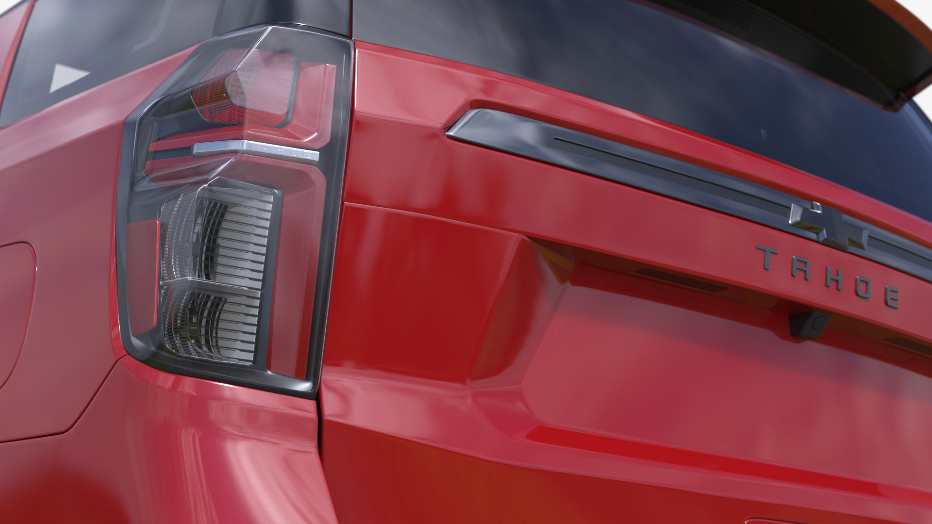 3D Red SUV Chevrolet Tahoe 2024 model