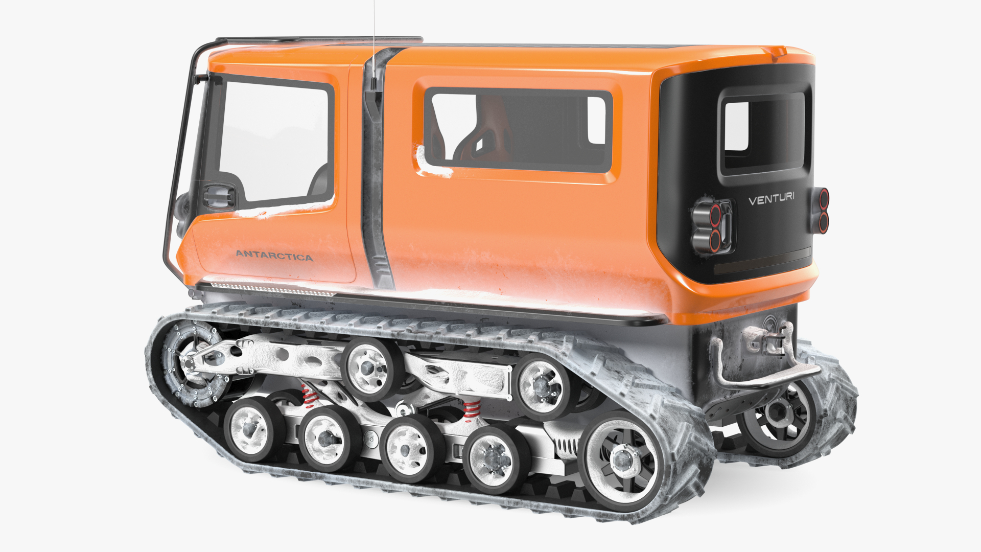 3D Snowy Venturi Polar Vehicle Simple Interior model