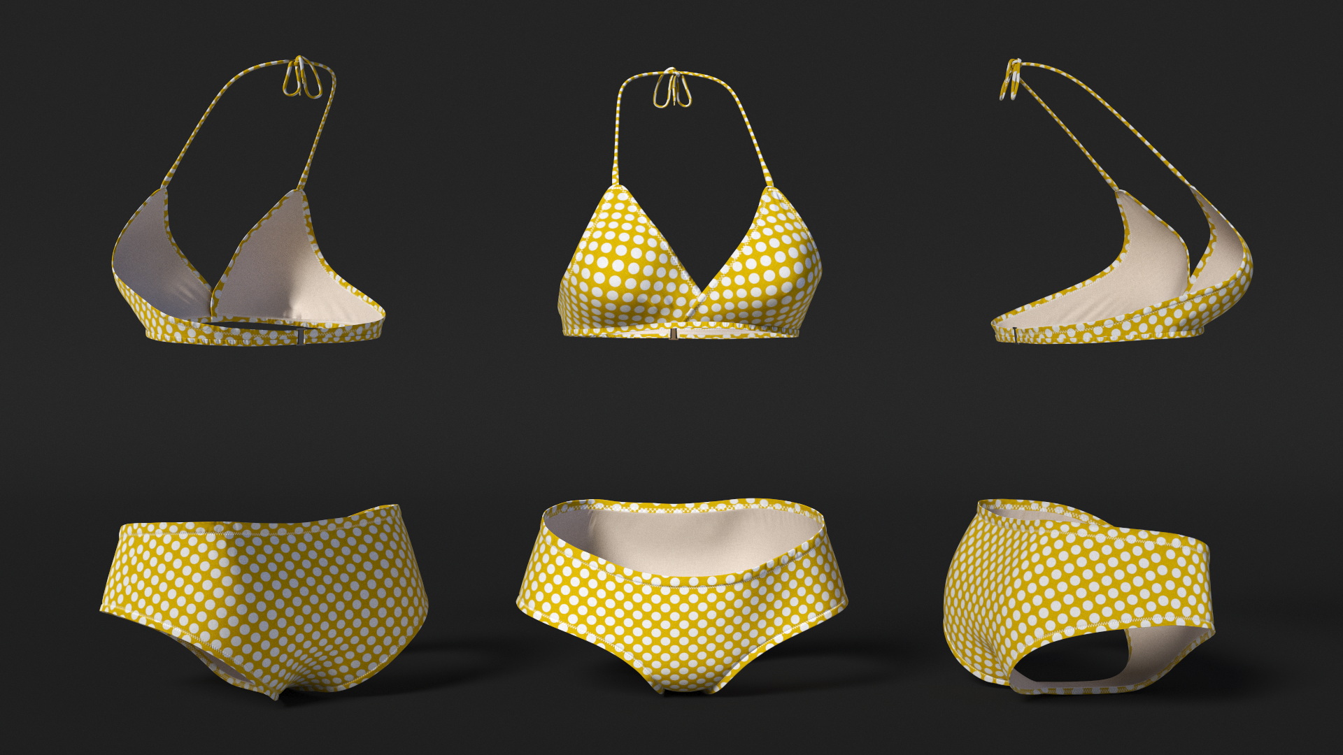 3D Polka Dot Bikini