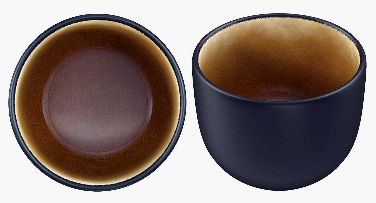 3D Japanese Black Cup model