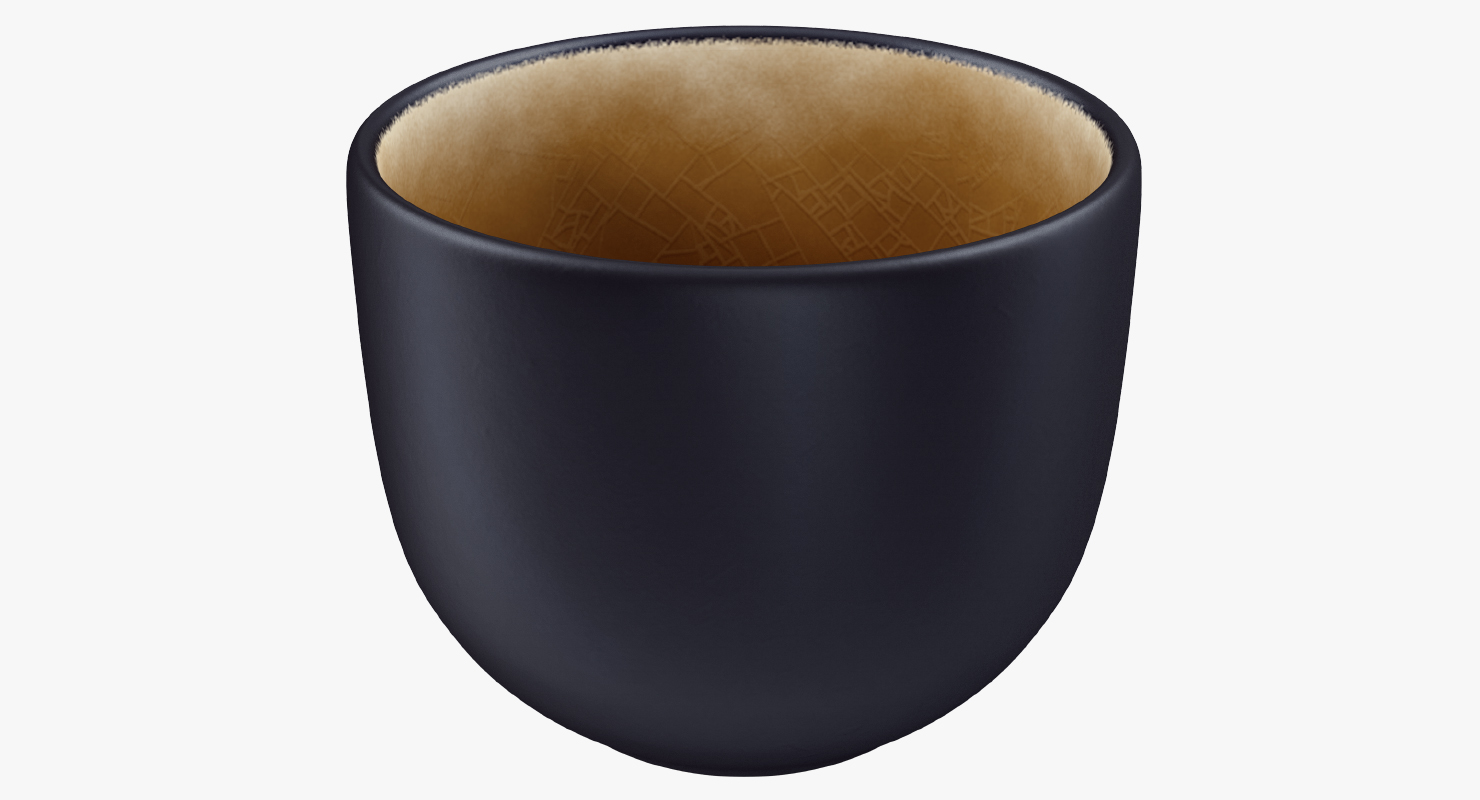 3D Japanese Black Cup model