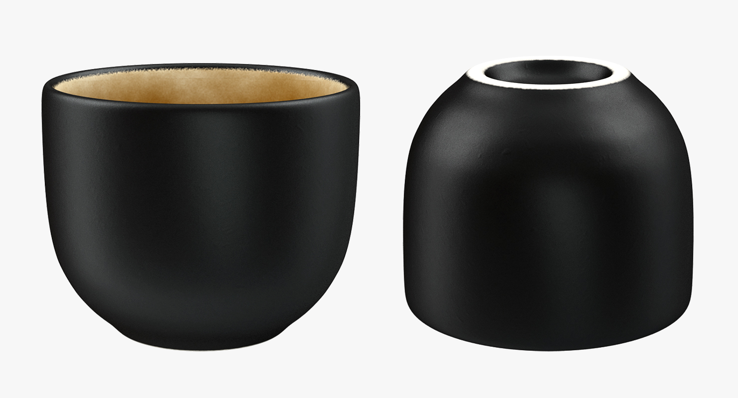 3D Japanese Black Cup model