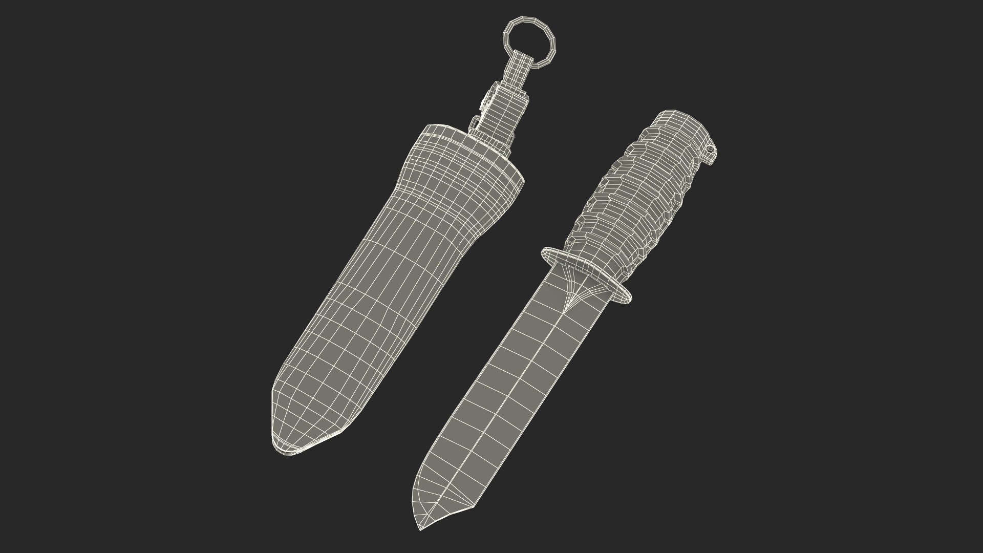 3D model Antique Diving Knife