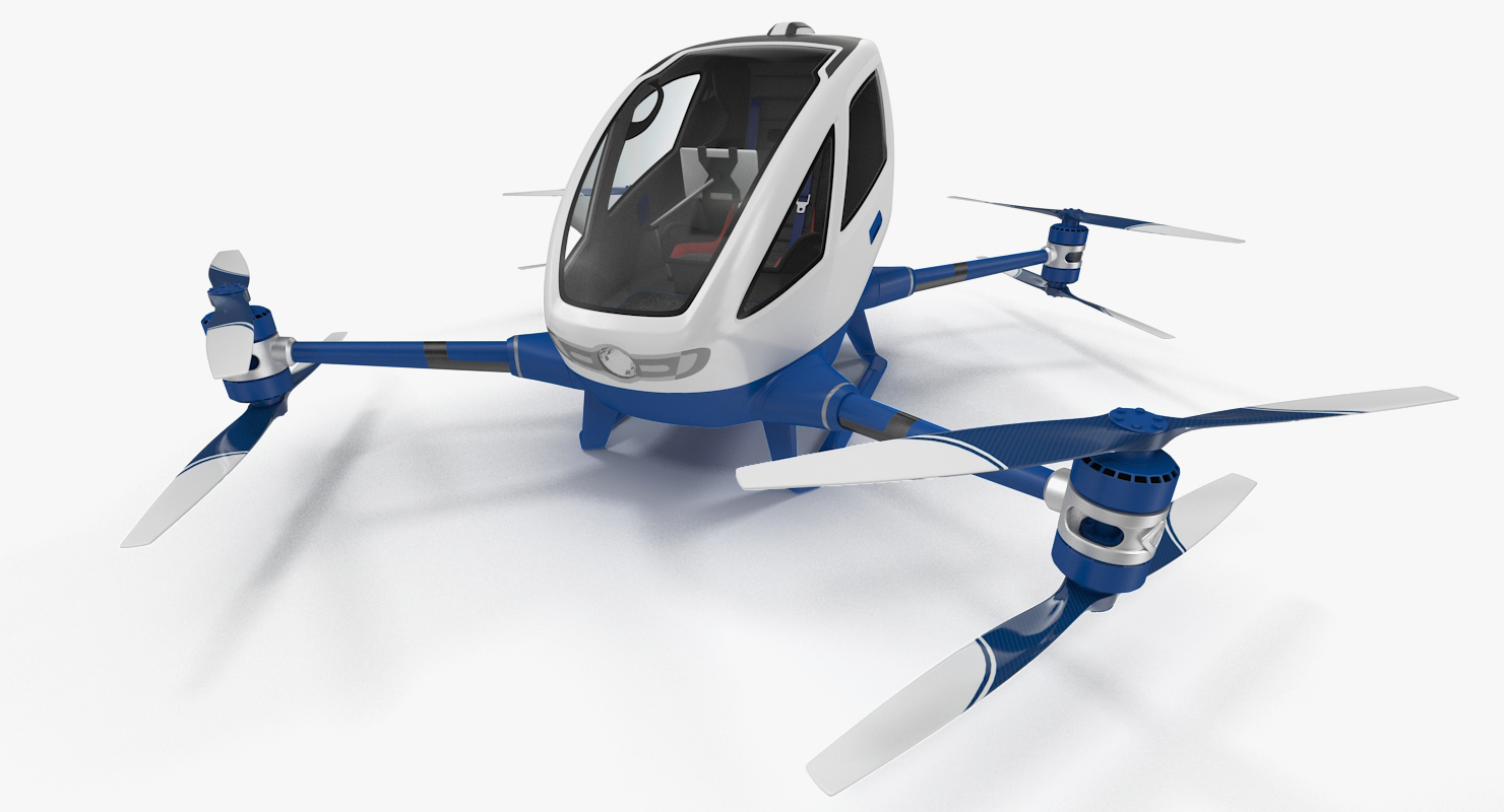 3D Drone Air Taxi Rigged