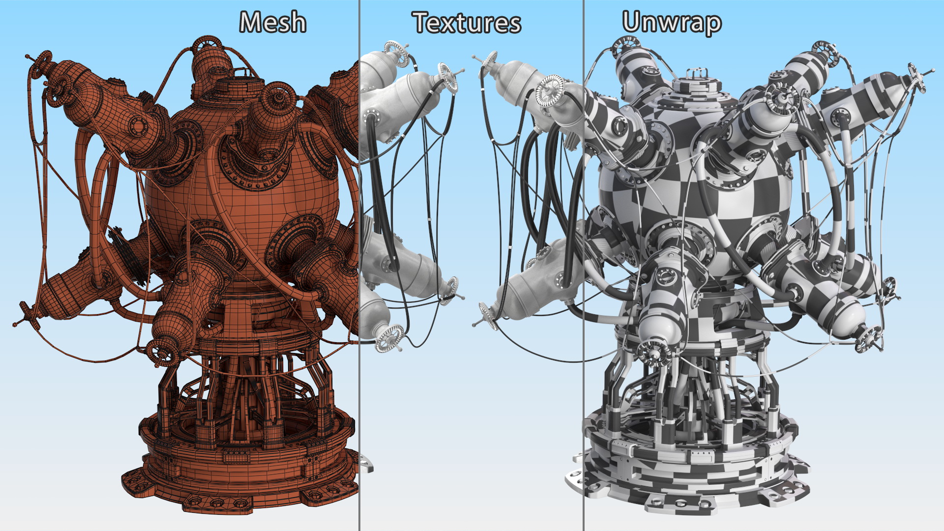 Futuristic Nuclear Reactor White 3D