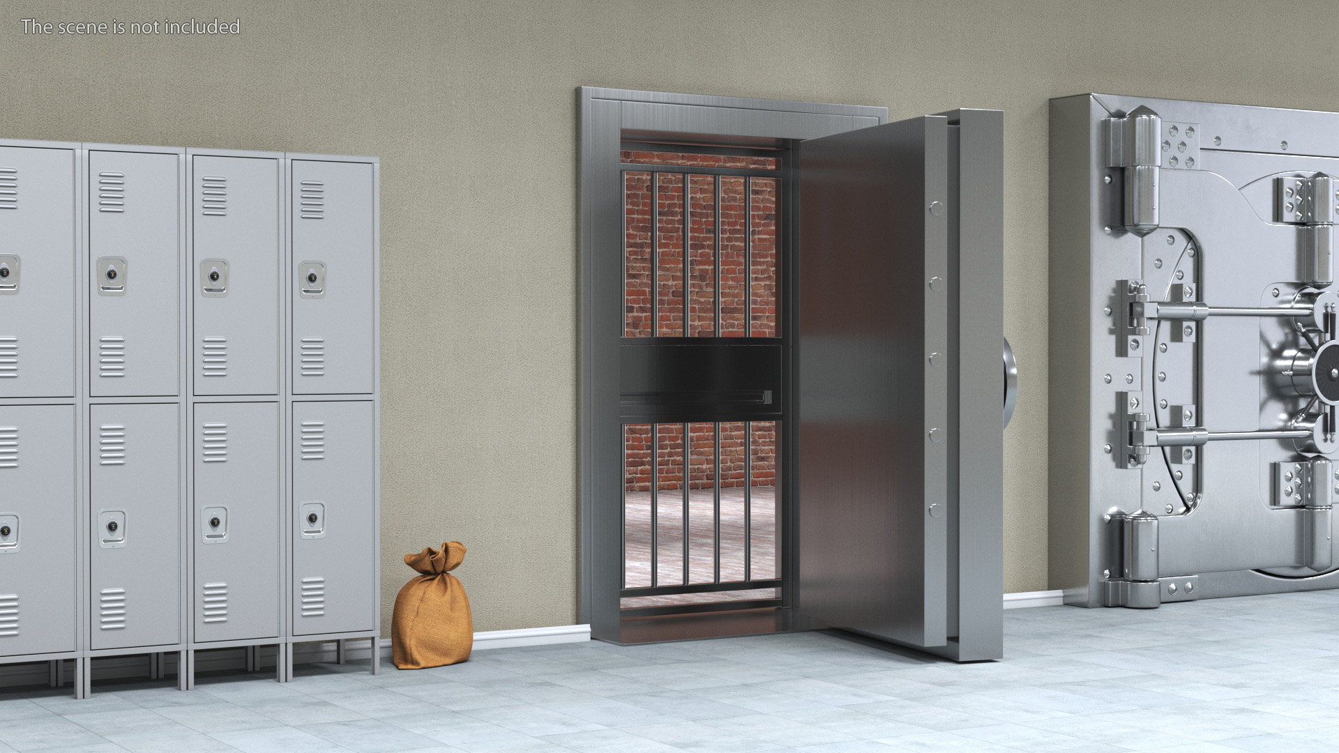 3D model Vault Room Iron Door