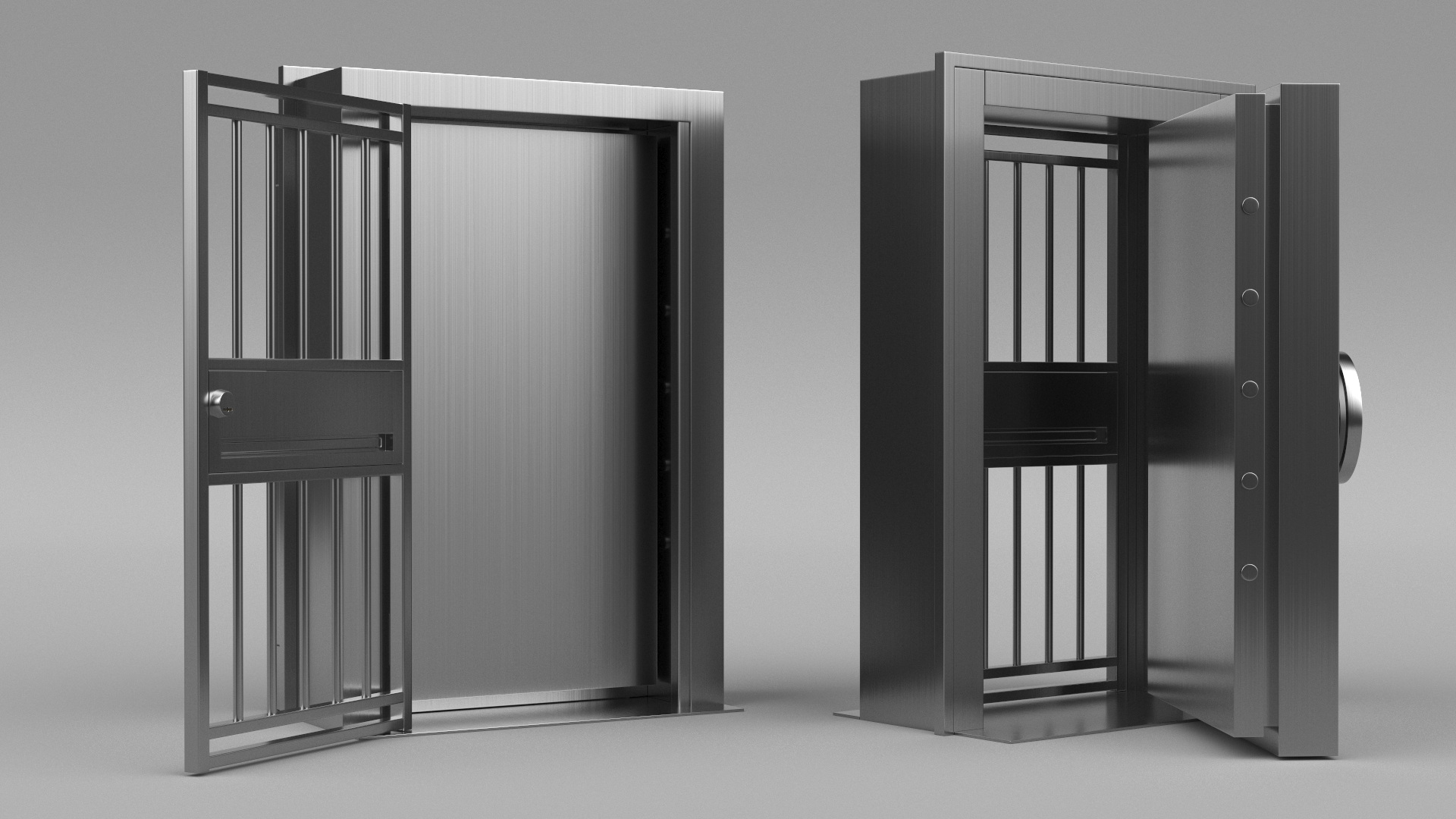 3D model Vault Room Iron Door