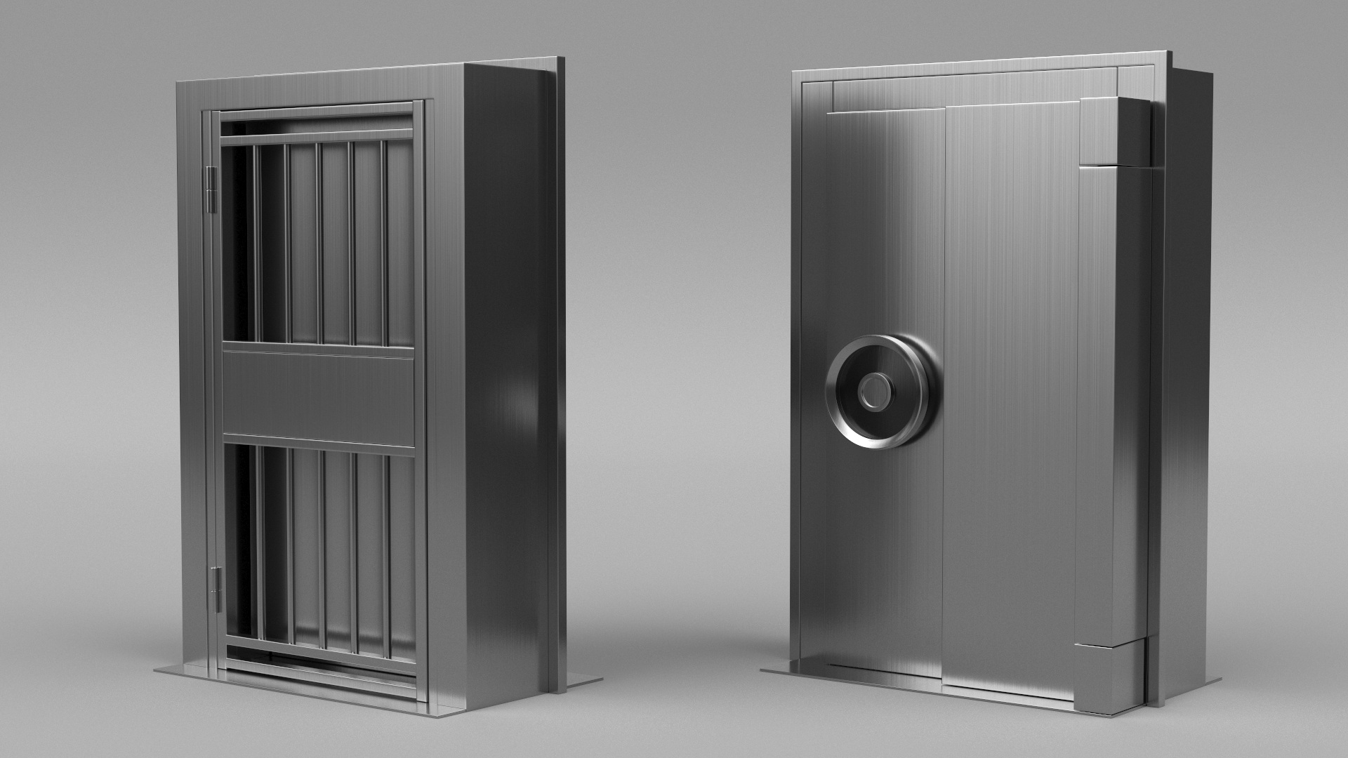 3D model Vault Room Iron Door