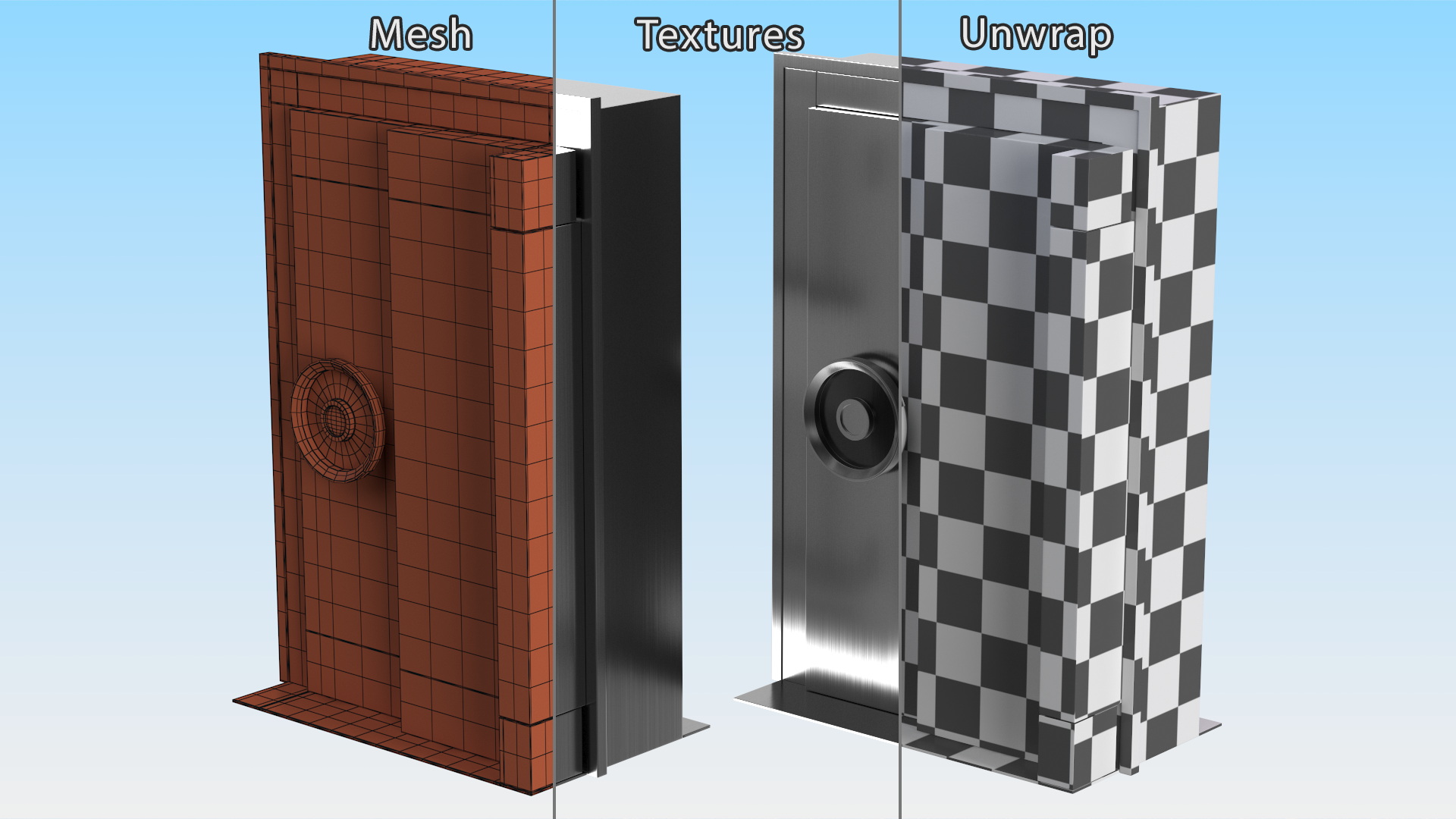 3D model Vault Room Iron Door