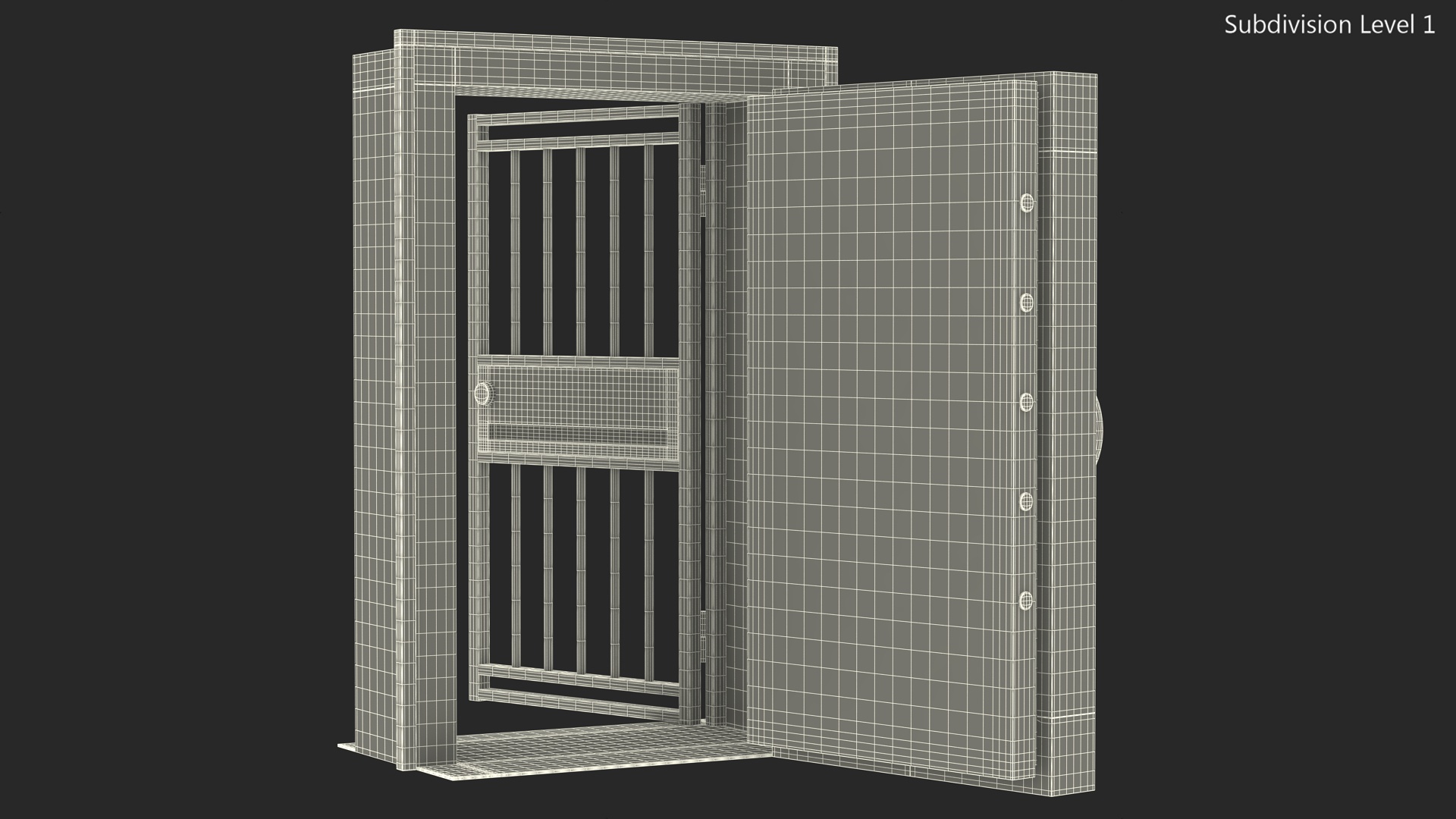 3D model Vault Room Iron Door