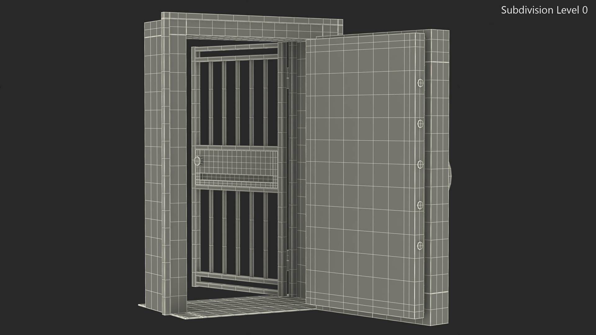 3D model Vault Room Iron Door