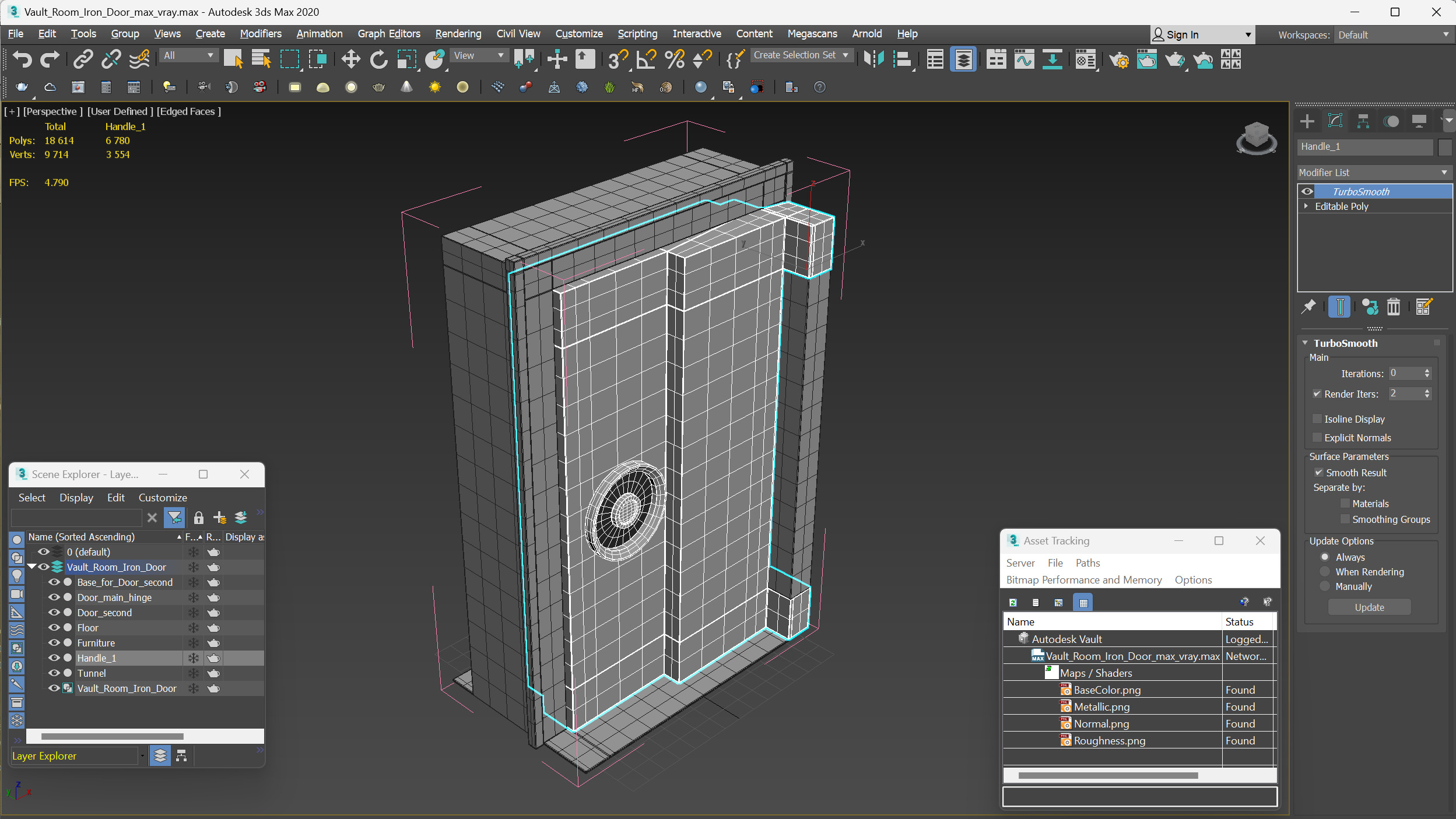 3D model Vault Room Iron Door