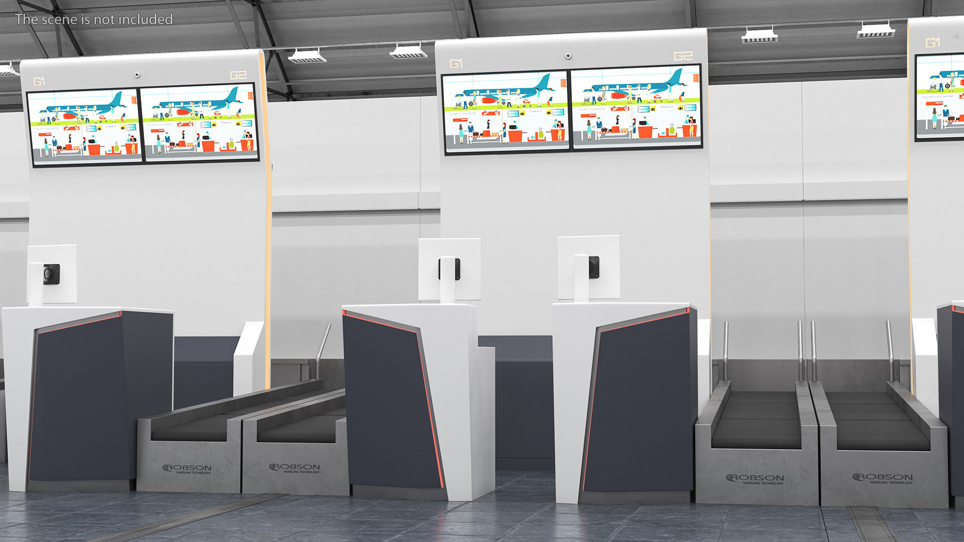 3D Airport Check-In Desk