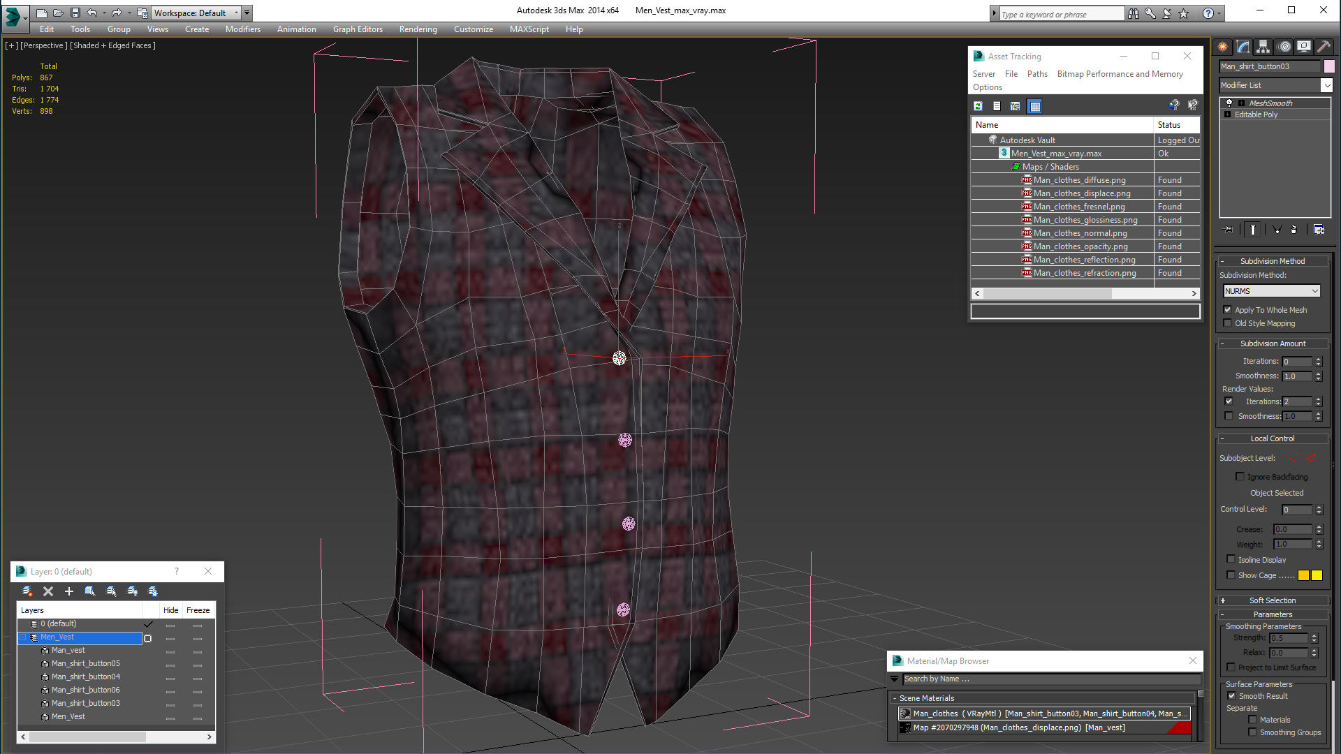 3D model Men Vest