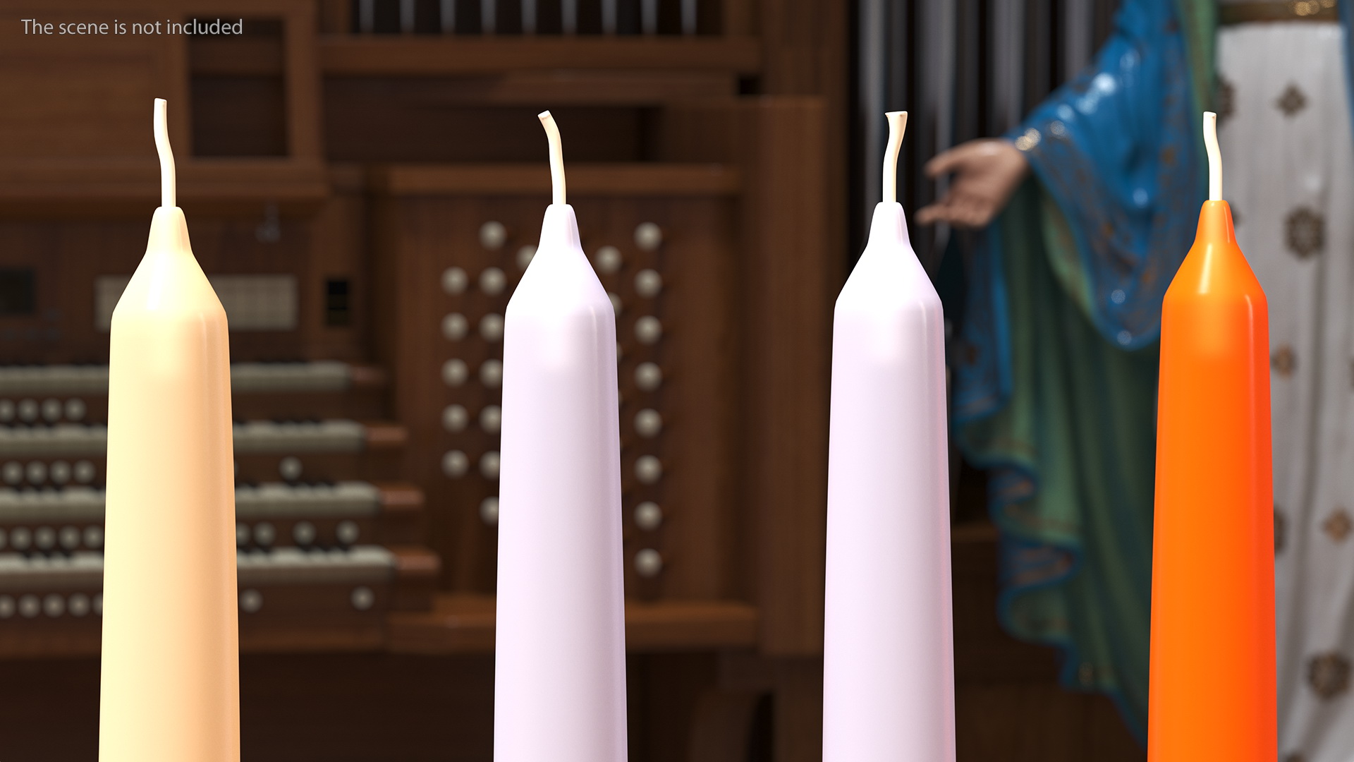 3D model Colored Candles