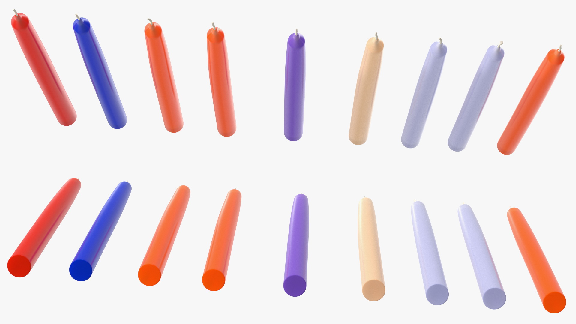 3D model Colored Candles