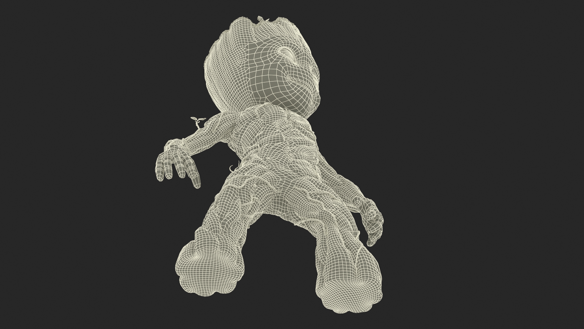 Little Groot Character in Standing Pose 3D model