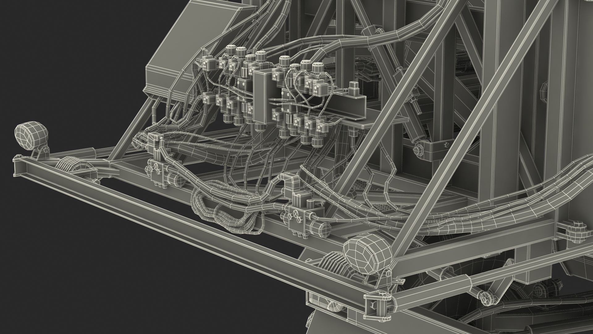 3D model Self Propelled Crop Sprayer Dirty Rigged