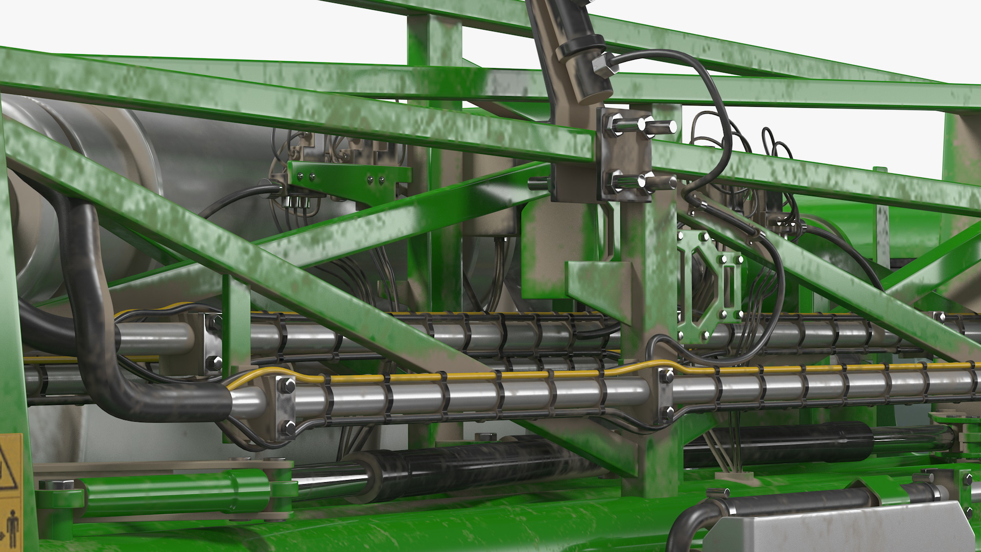 3D model Self Propelled Crop Sprayer Dirty Rigged