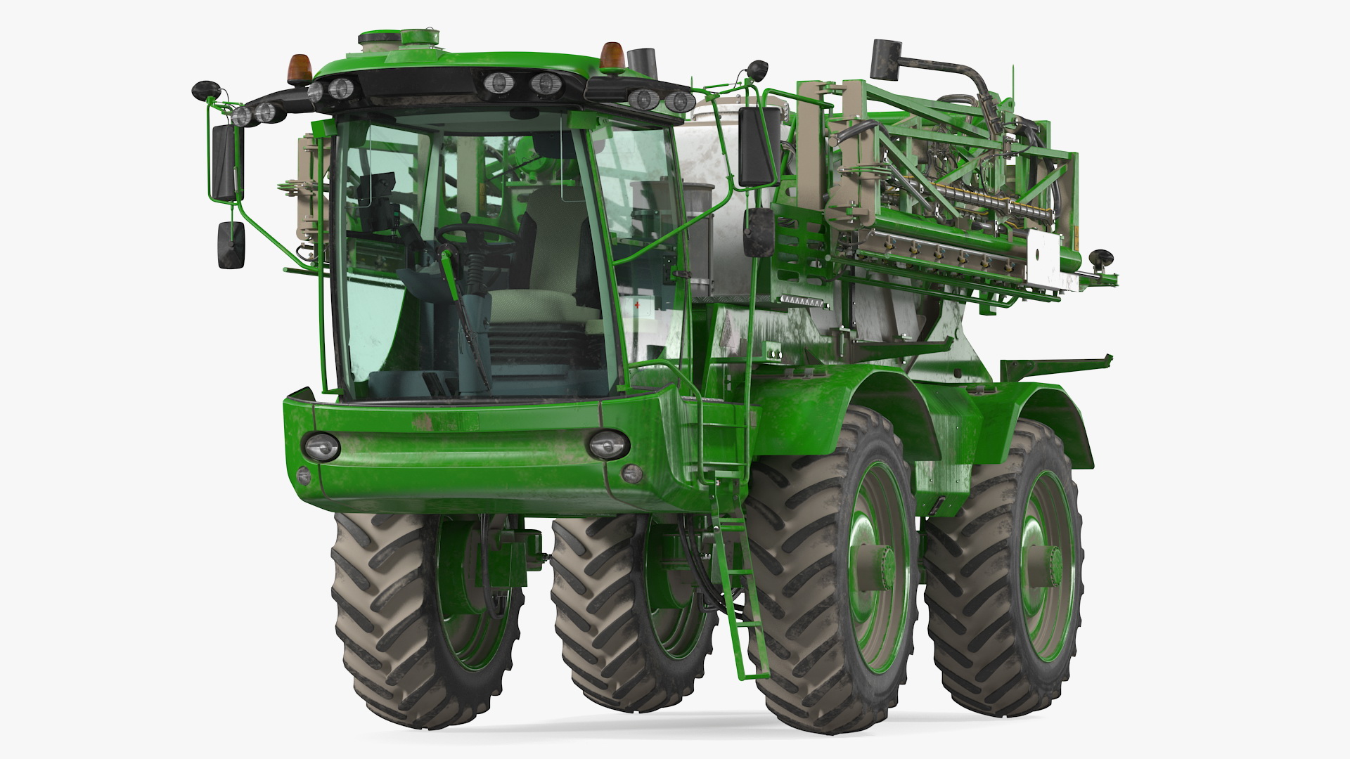 3D model Self Propelled Crop Sprayer Dirty Rigged