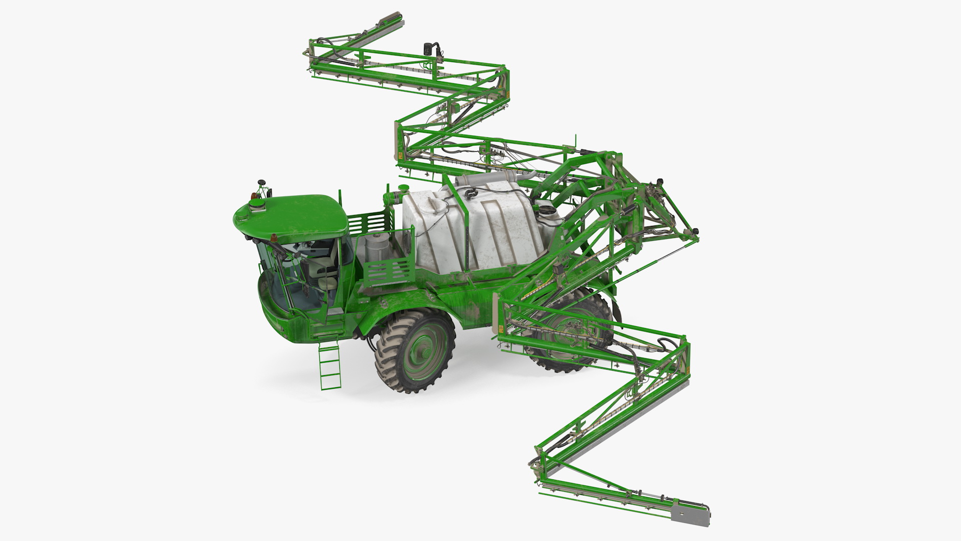 3D model Self Propelled Crop Sprayer Dirty Rigged