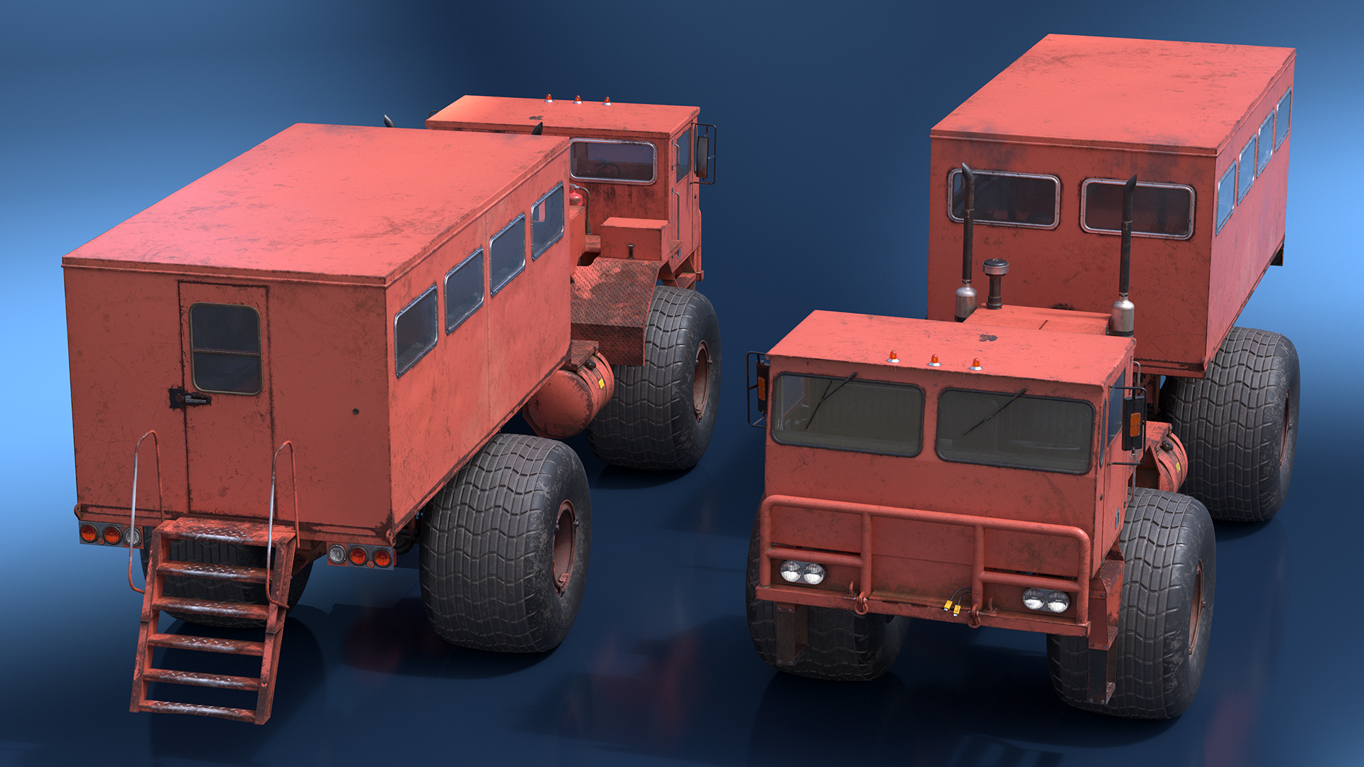 3D All-terrain Passenger Vehicle Rigged