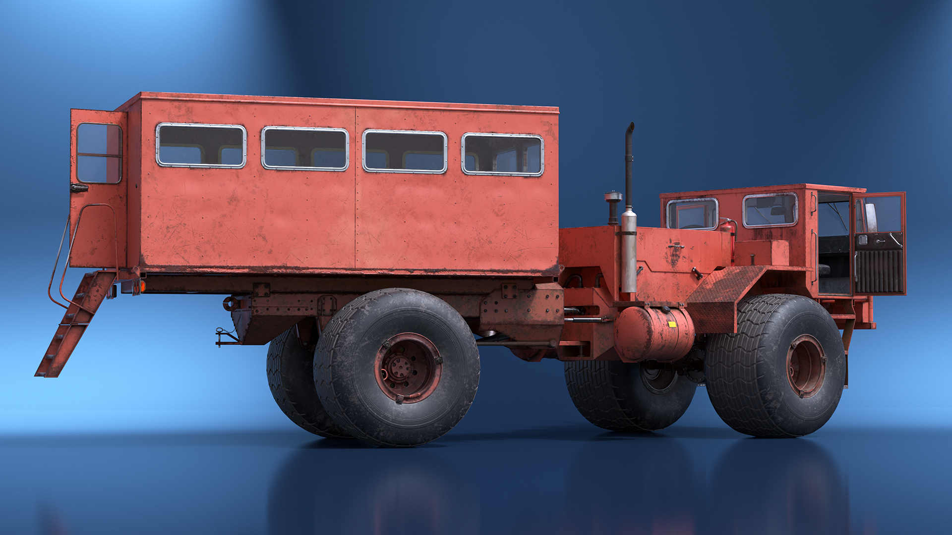 3D All-terrain Passenger Vehicle Rigged