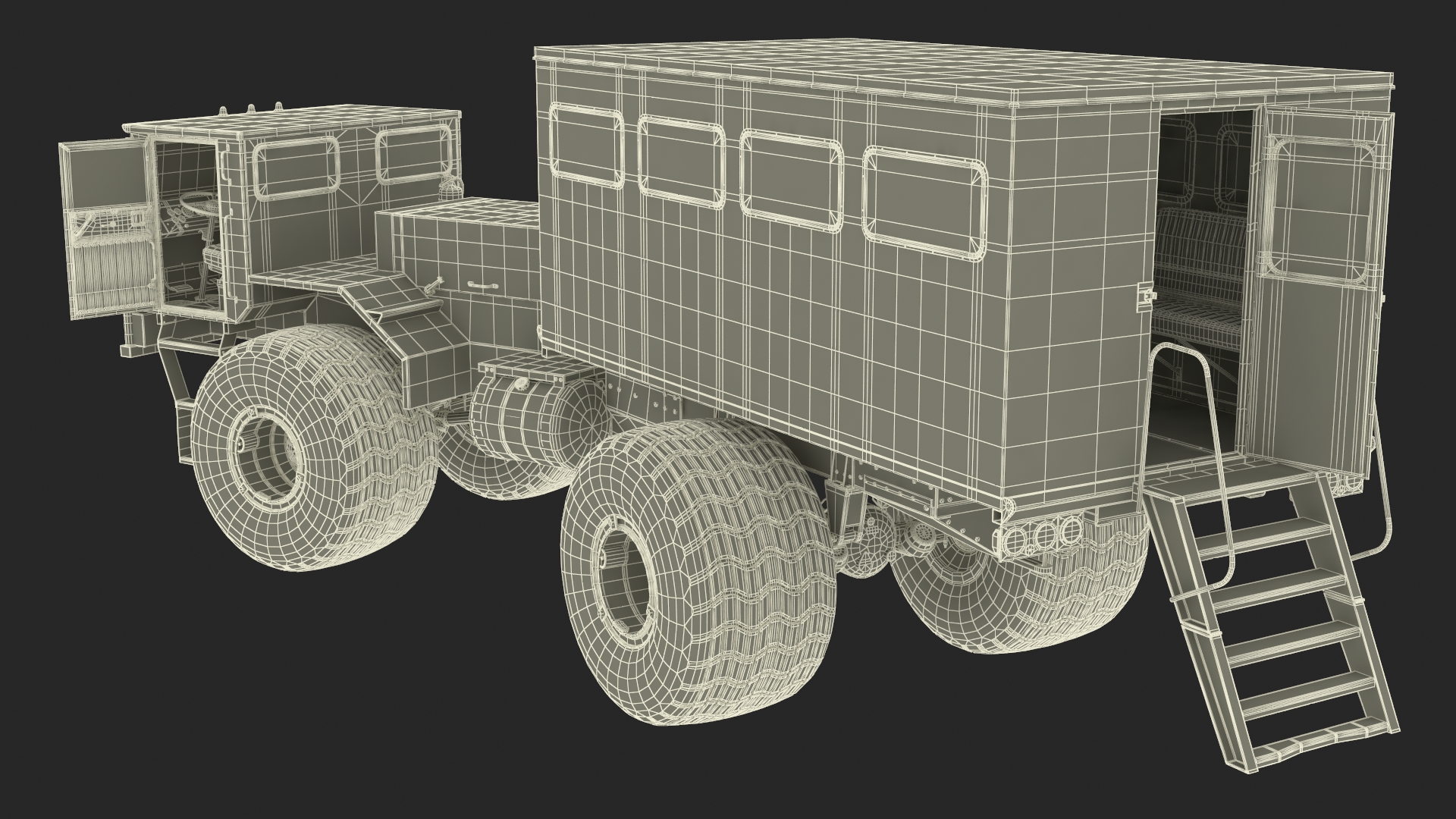 3D All-terrain Passenger Vehicle Rigged