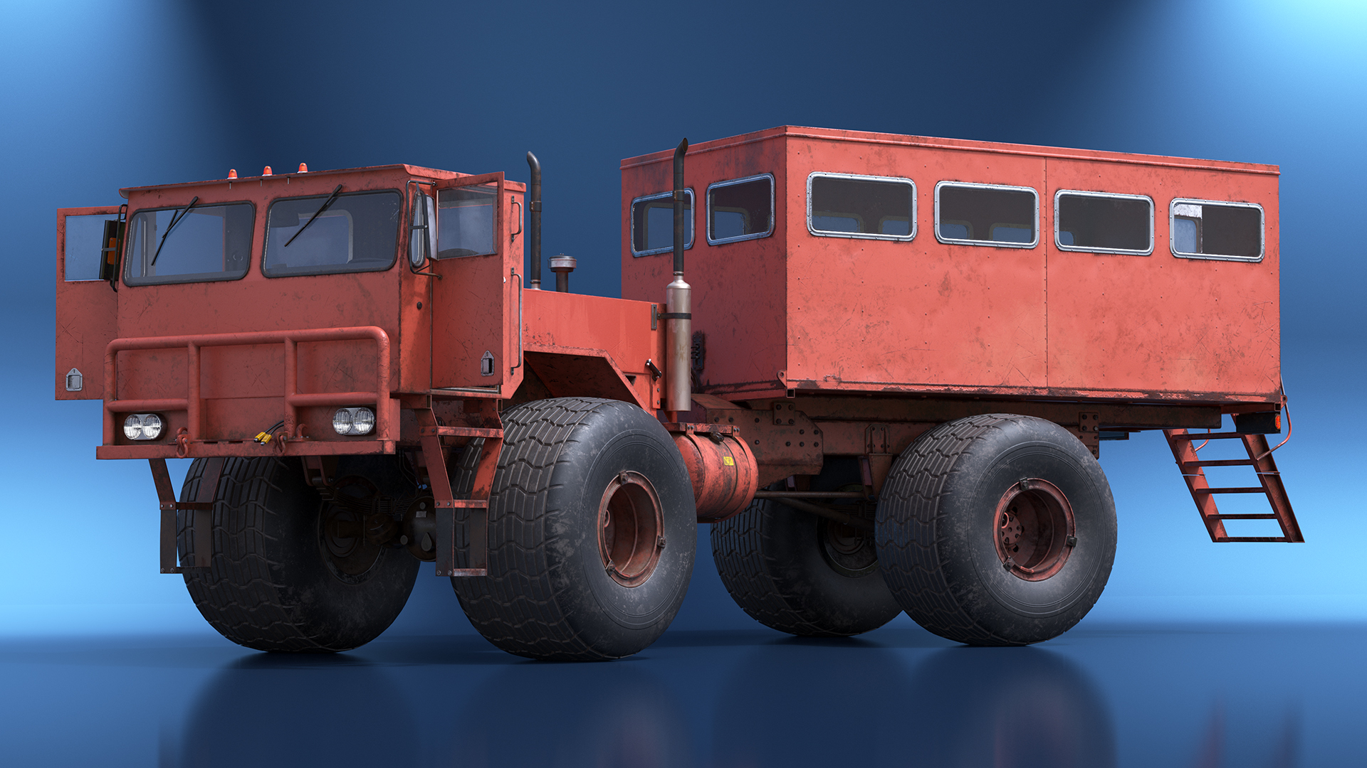 3D All-terrain Passenger Vehicle Rigged