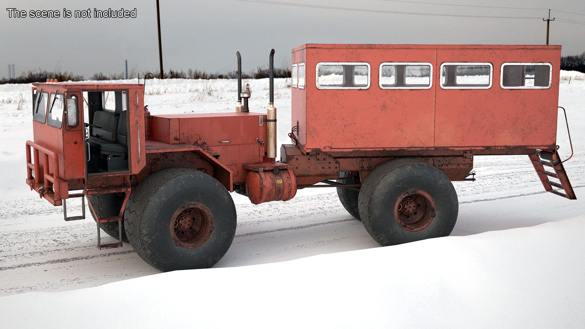 3D All-terrain Passenger Vehicle Rigged