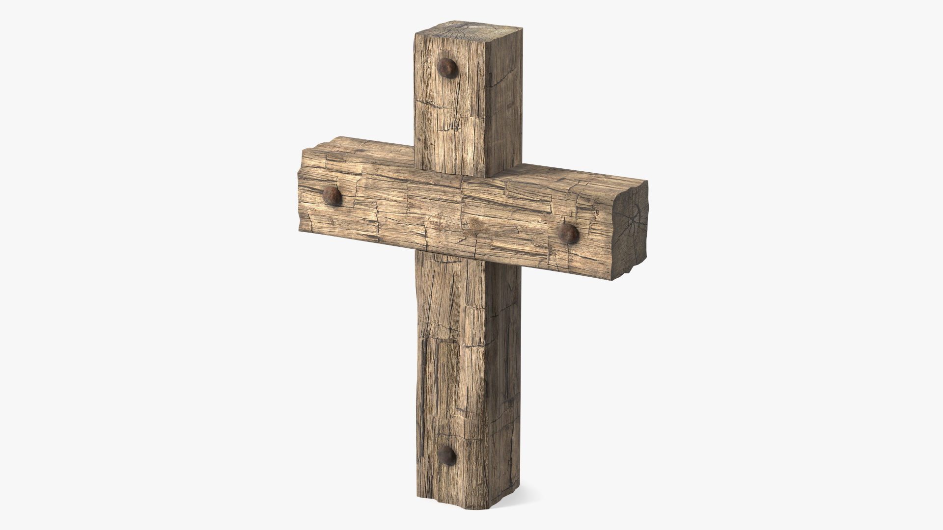 3D Old Wooden Cross