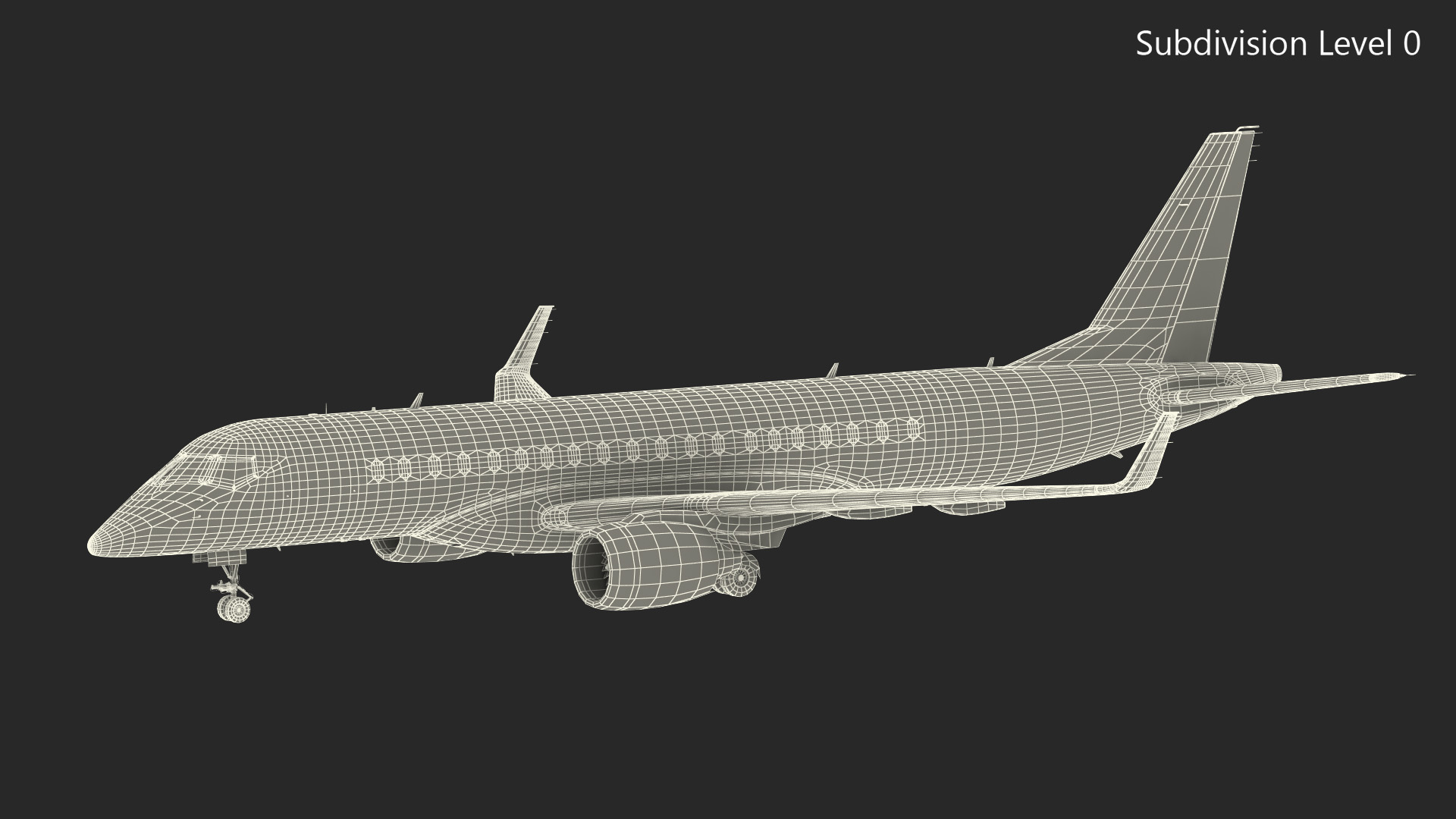 Jet Airliner Rigged 3D model