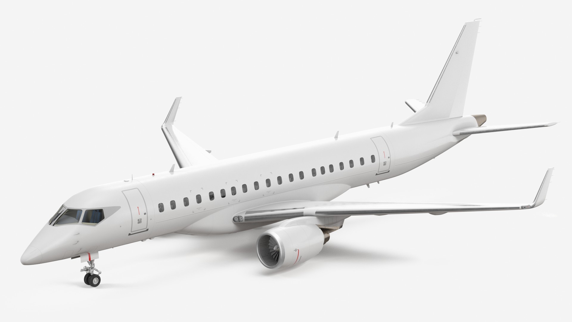 Jet Airliner Rigged 3D model