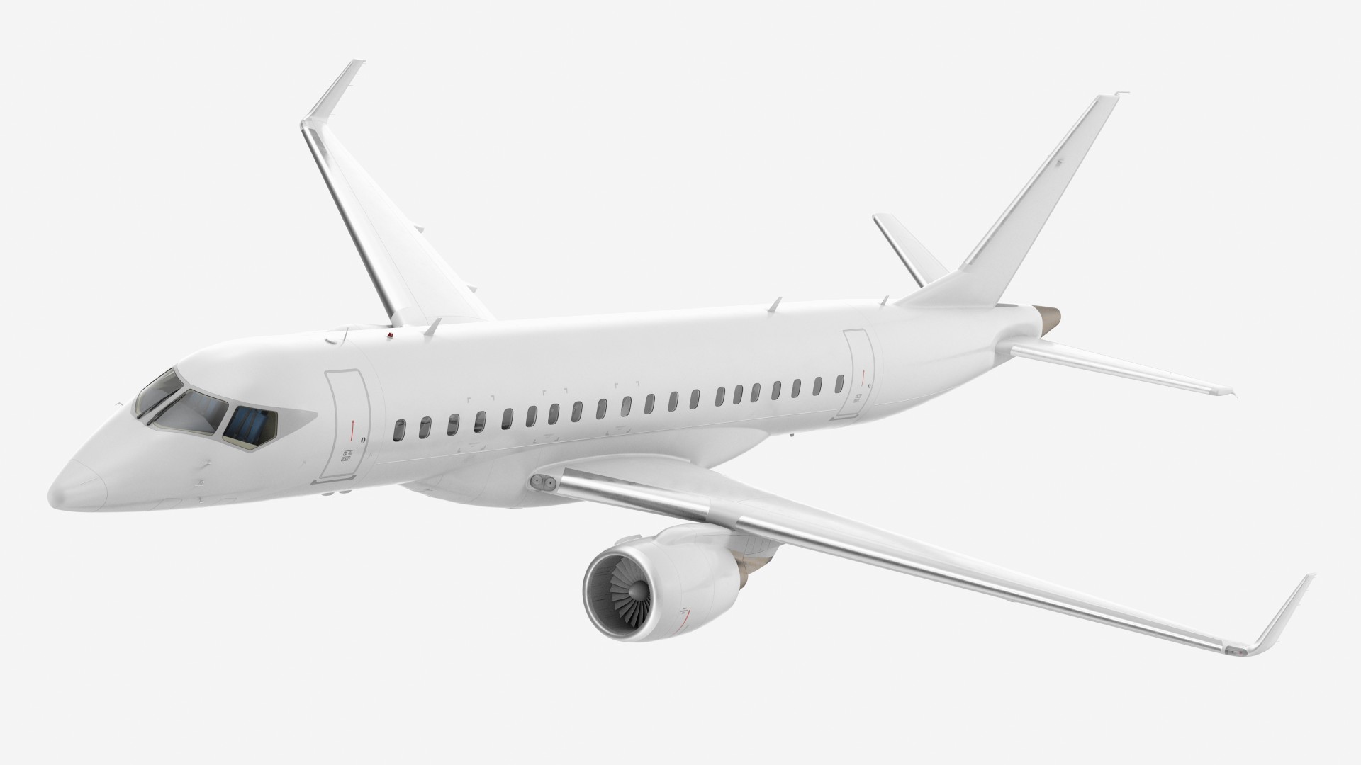 Jet Airliner Rigged 3D model