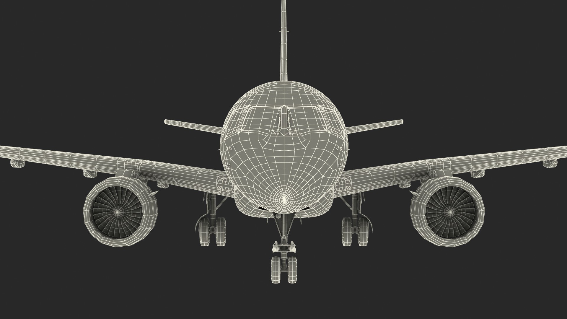 Jet Airliner Rigged 3D model