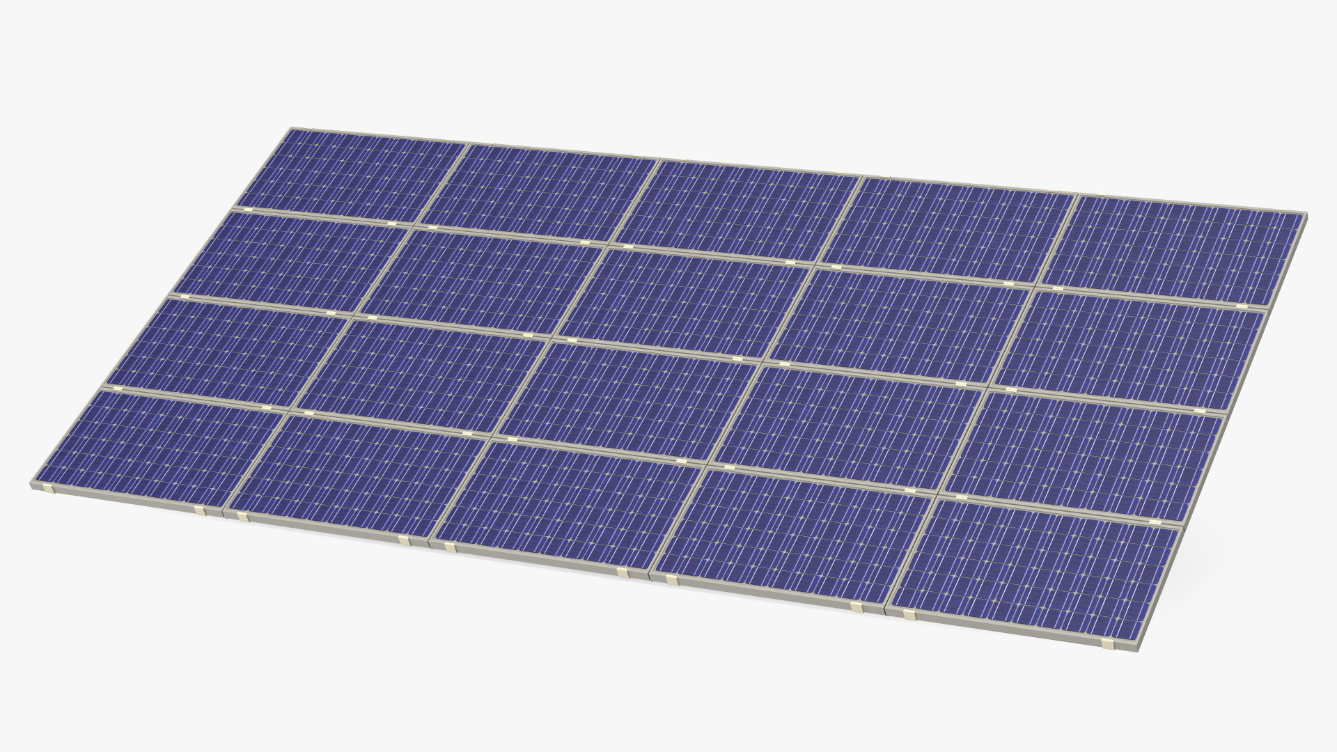 Polycrystalline Solar Panel 3D