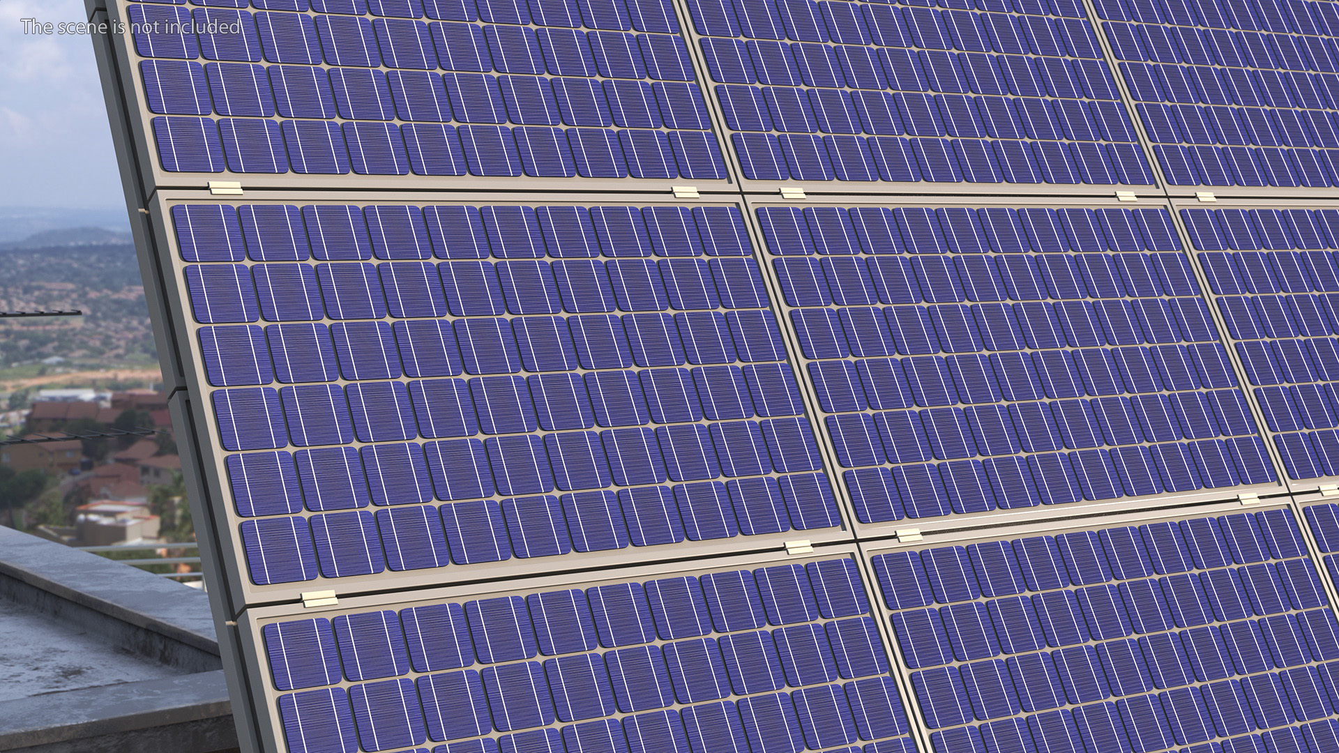 Polycrystalline Solar Panel 3D