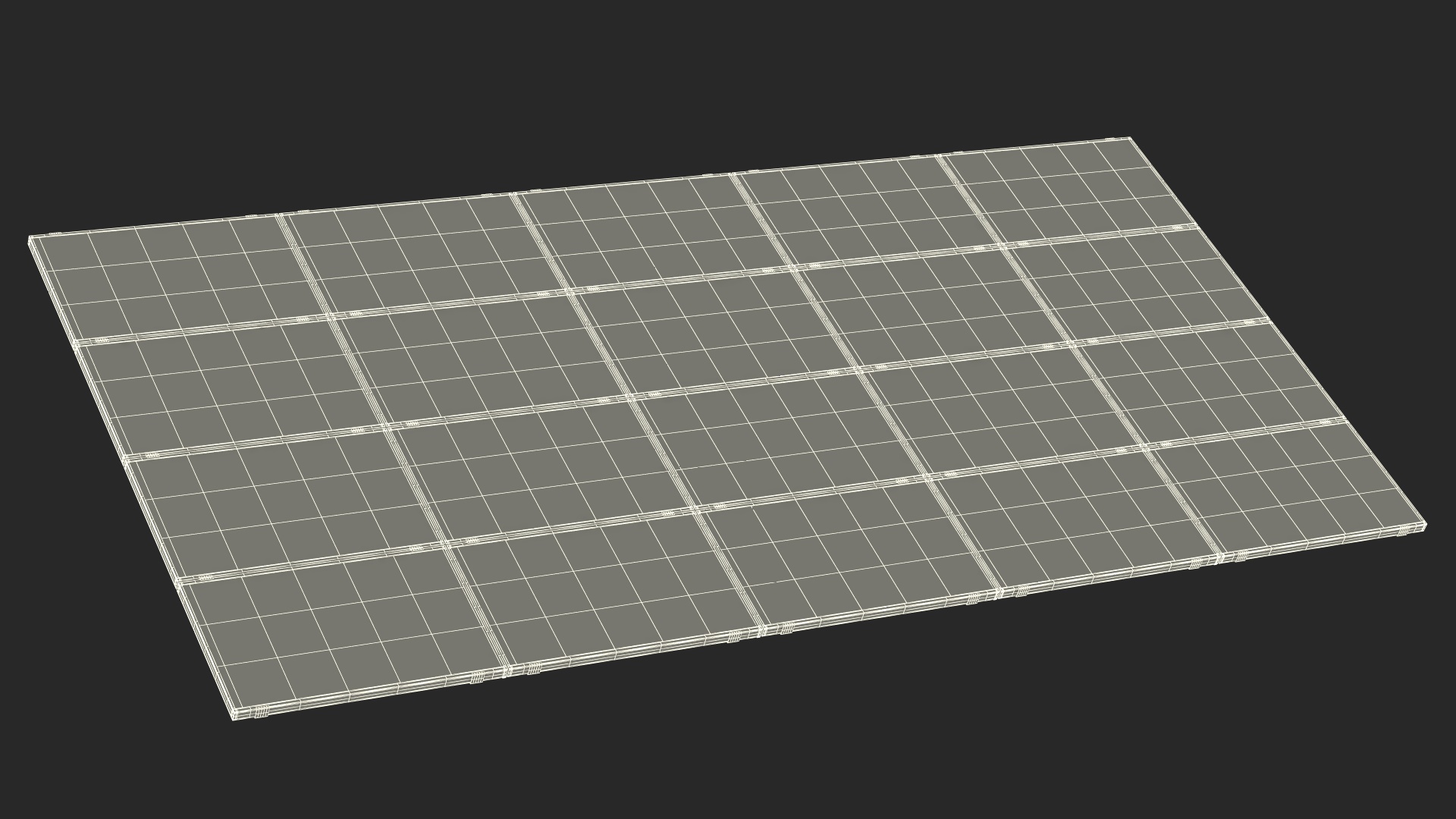 Polycrystalline Solar Panel 3D