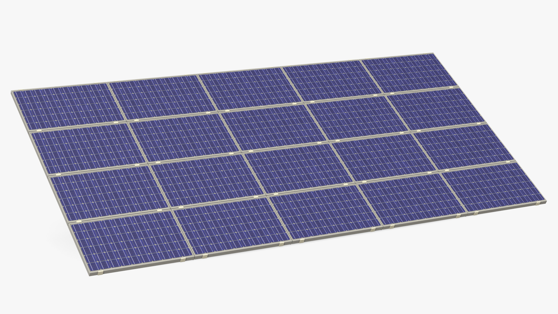 Polycrystalline Solar Panel 3D