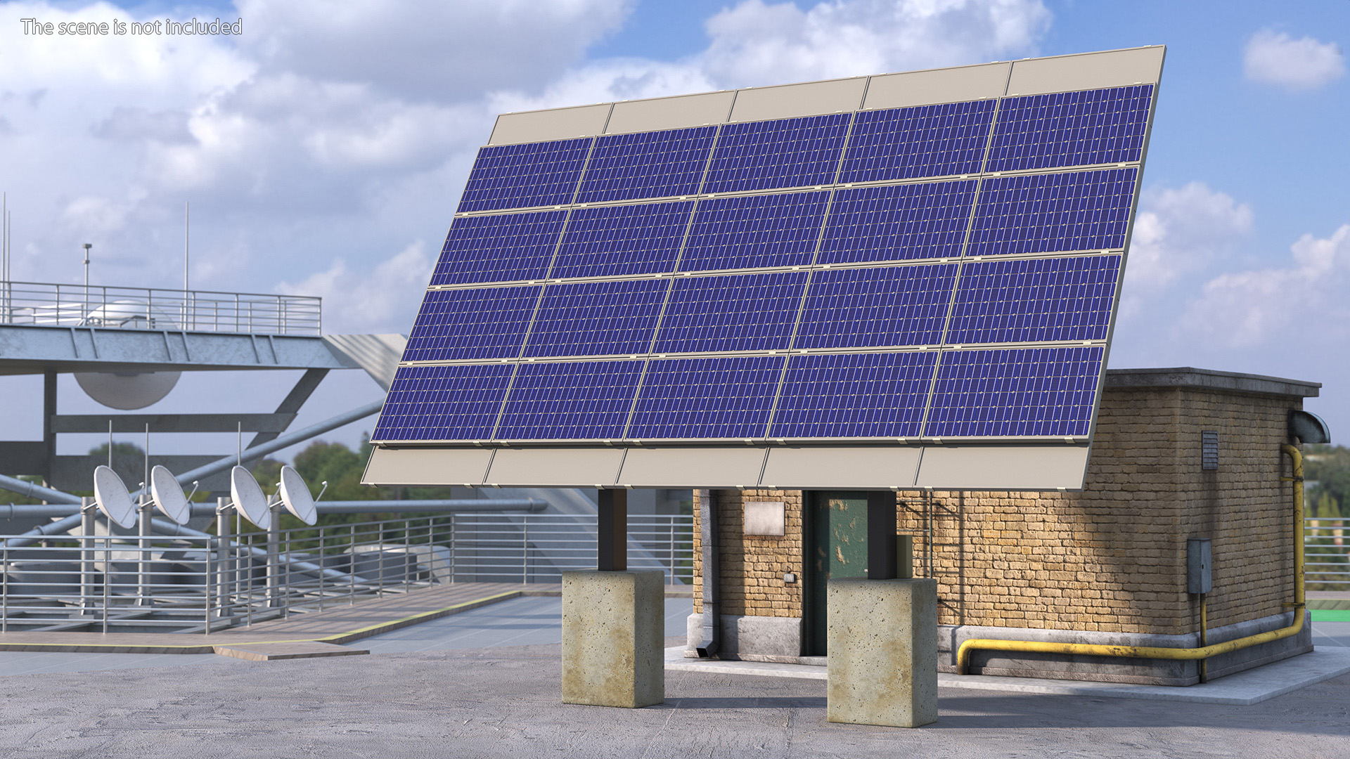 Polycrystalline Solar Panel 3D