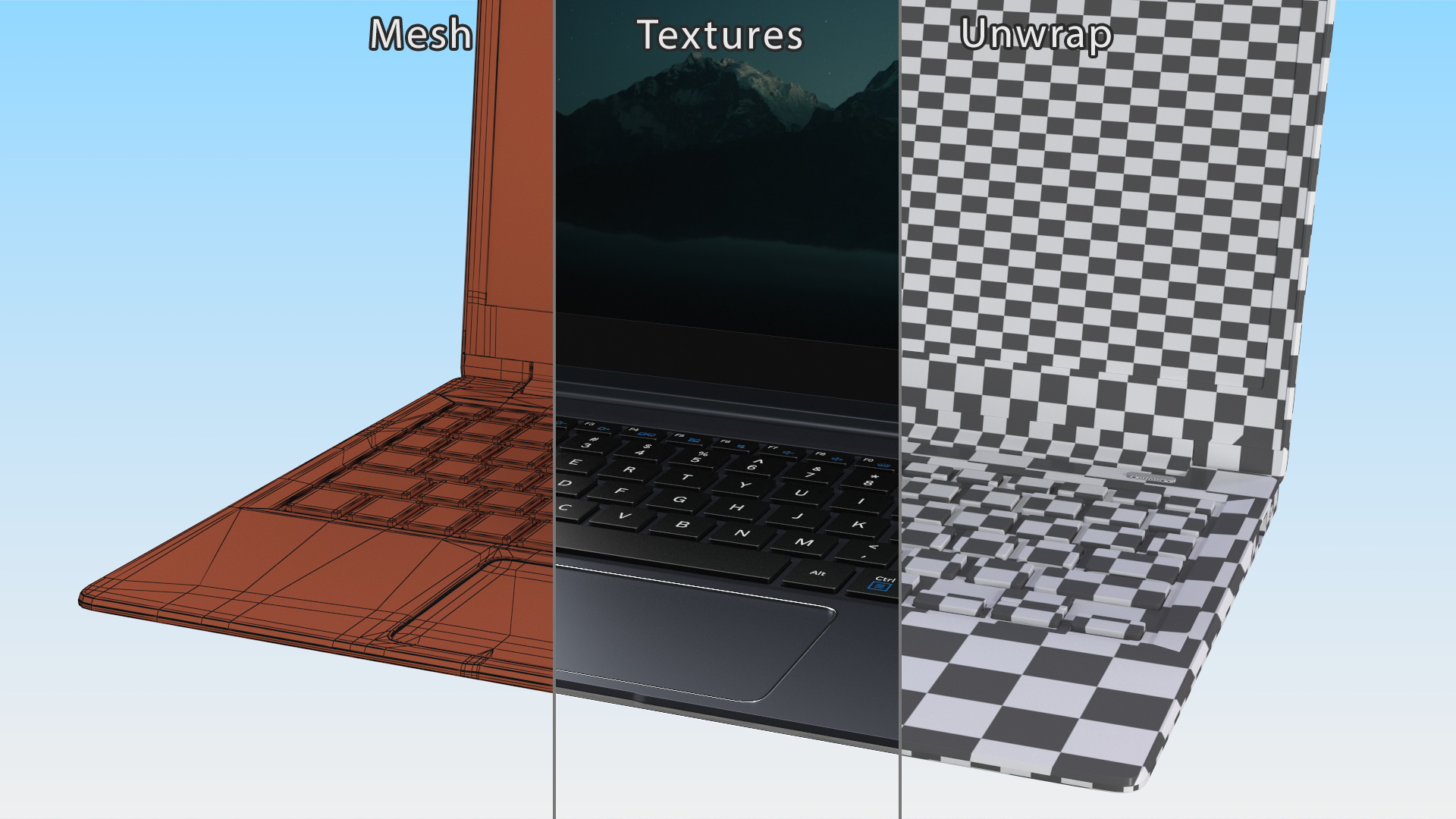 3D Modern Laptop model