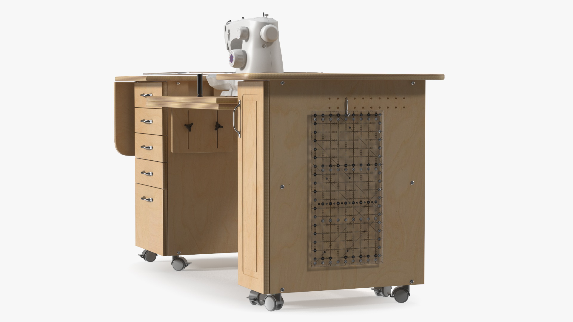 Horn Sewing Machine Cabinet 3D