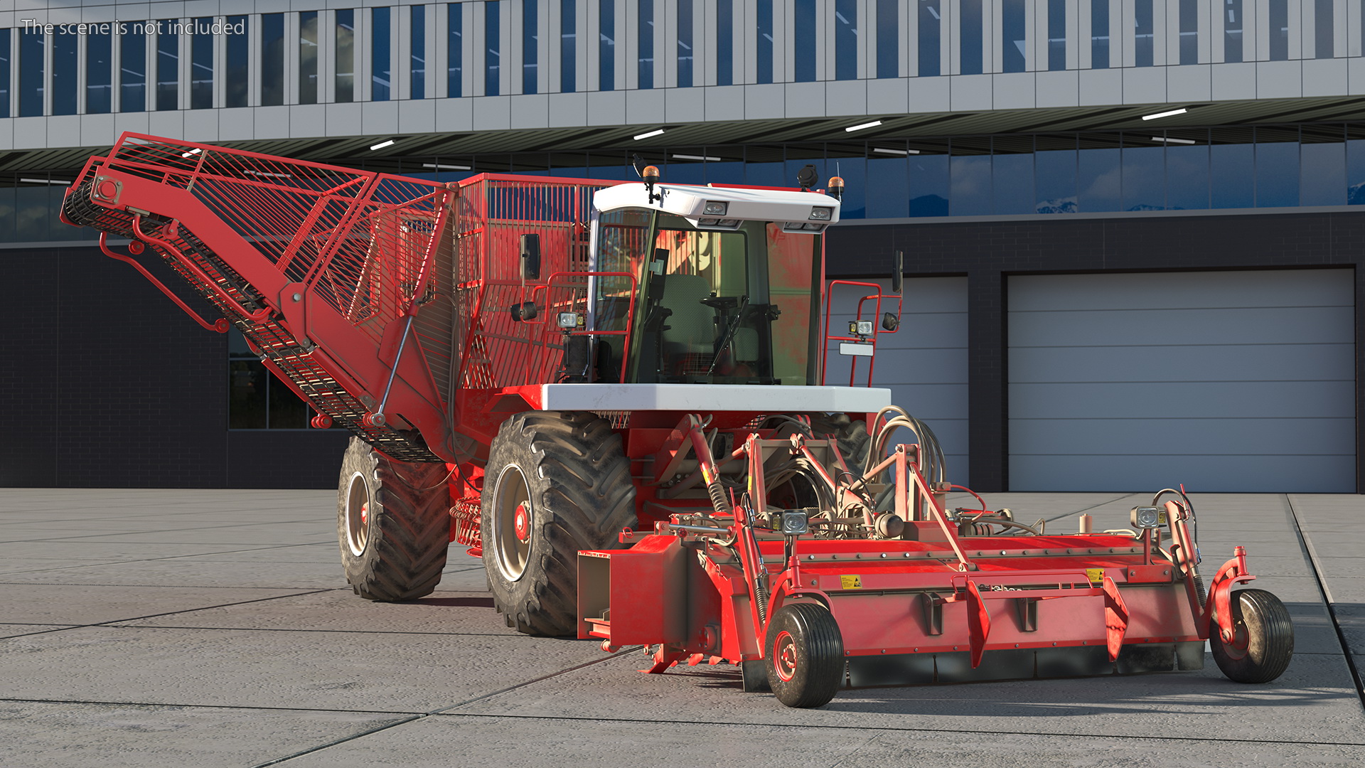 3D Self Propelled Sugar Beet Harvester Dusty