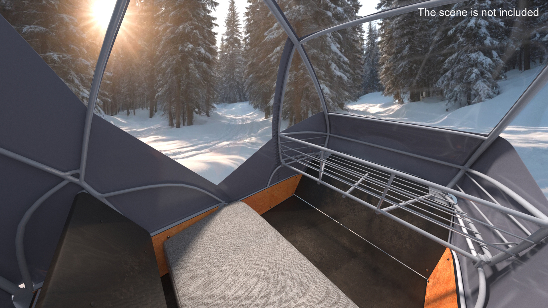 Snowmobile Sleigh 3D