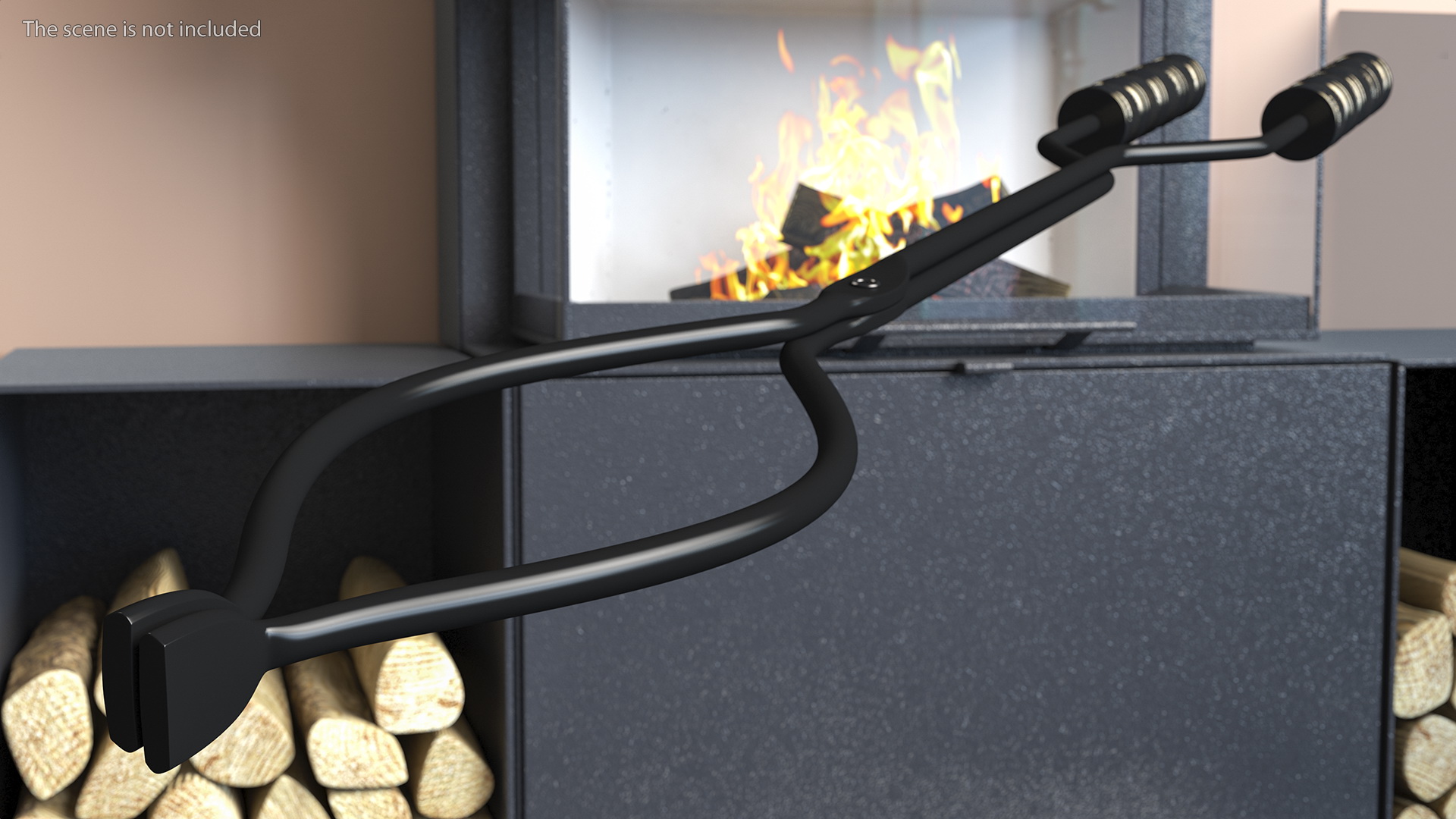 Fireplace Tong Tool 3D model