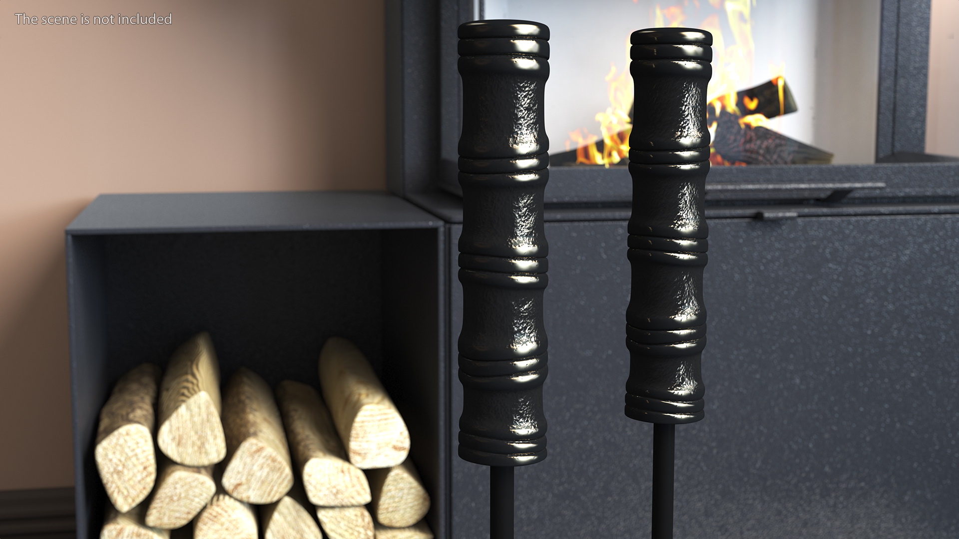 Fireplace Tong Tool 3D model