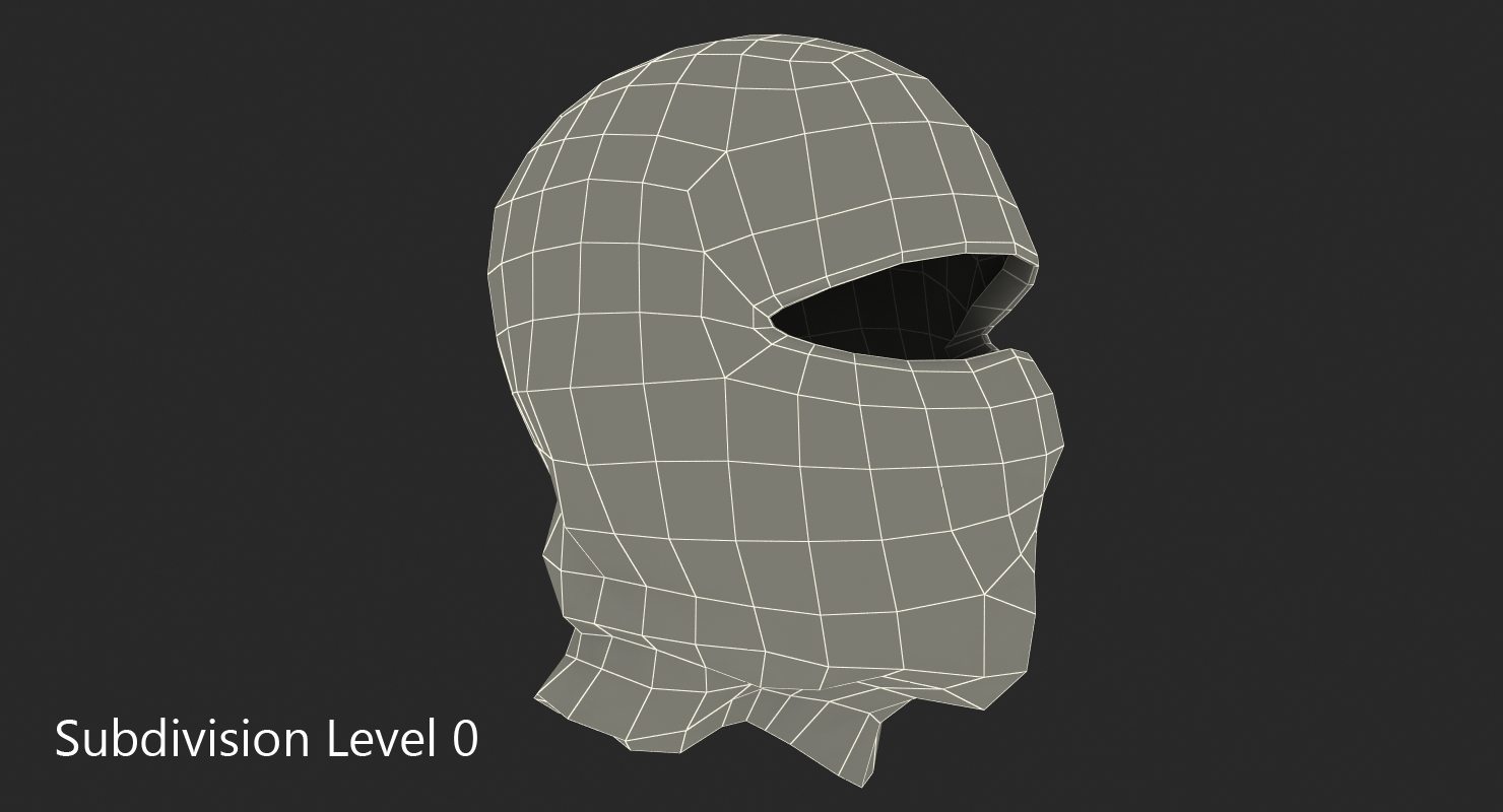 3D Balaclava Ski Face Mask model